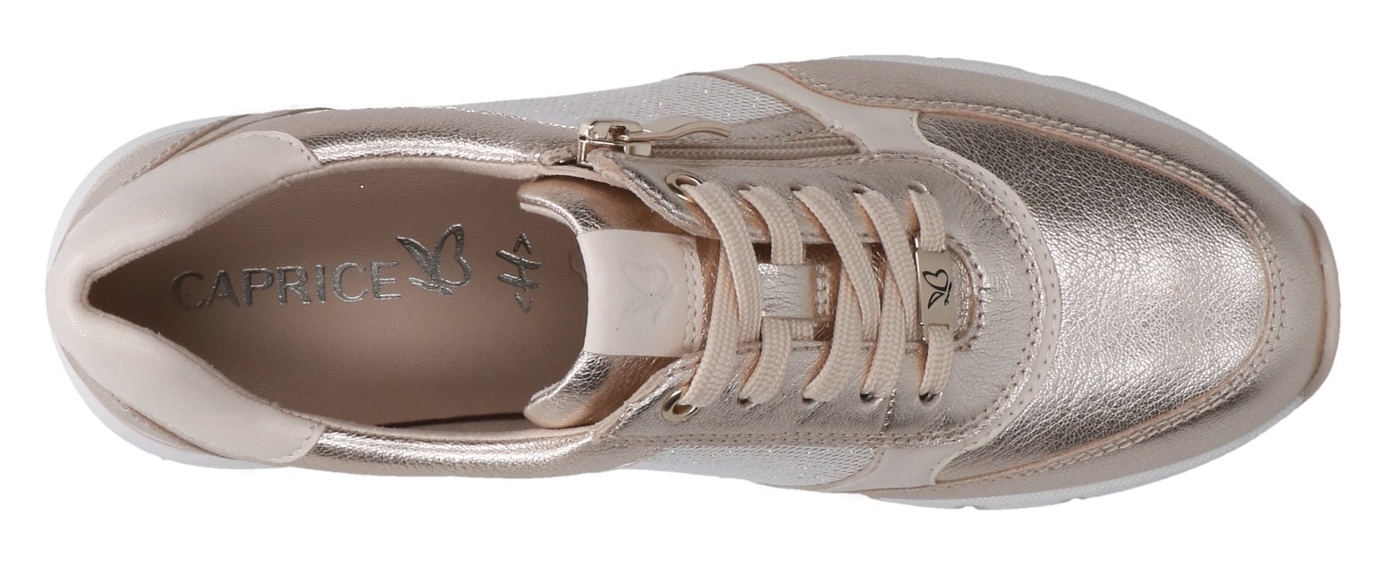 Caprice Keilsneaker, Freizeitschuh, Halbschuh, Schnürschuh in Schuhweite H (=sehr weit)