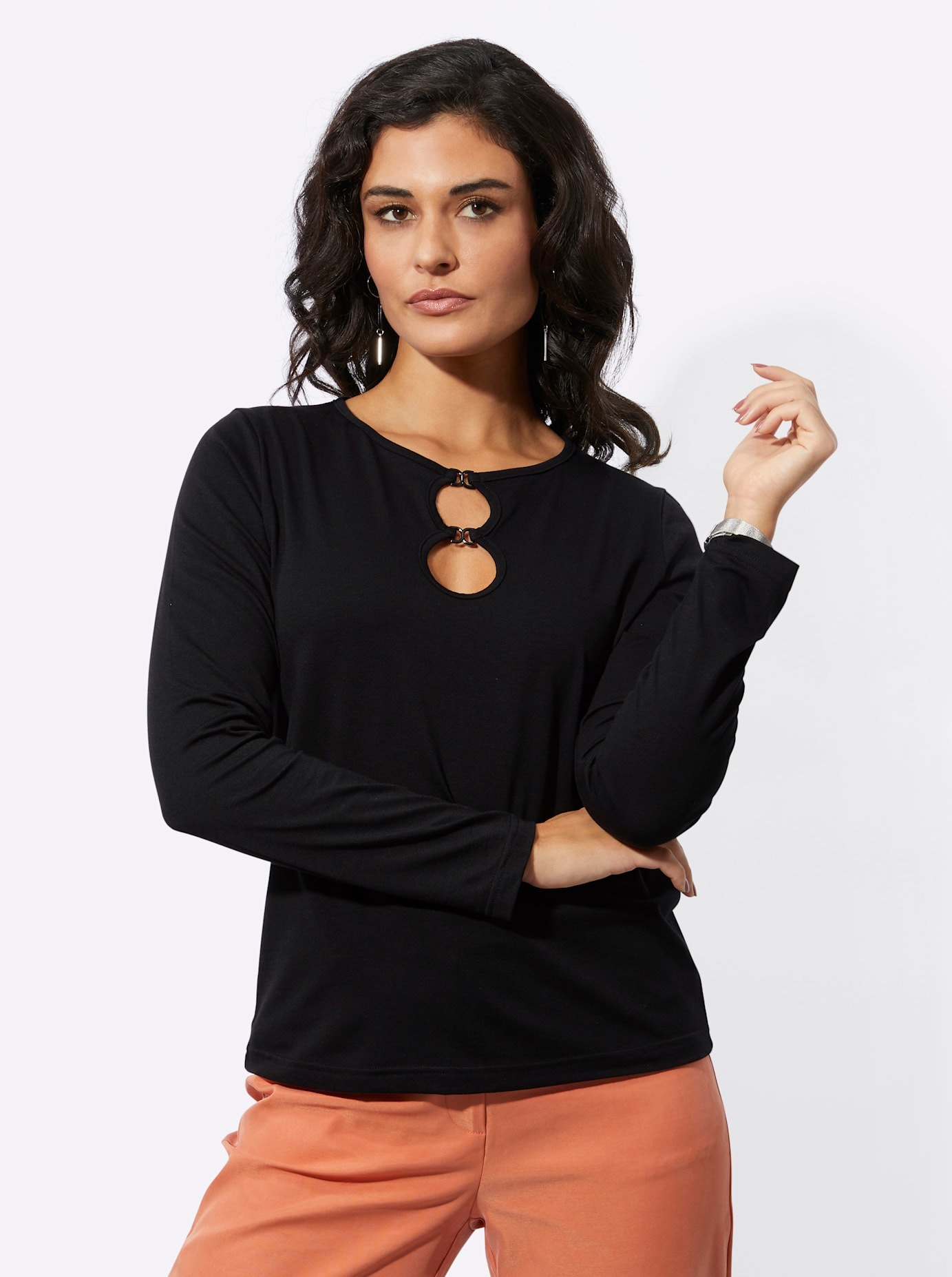 creation L Langarmshirt "Modal-Mix-Shirt", 1 Stk. günstig online kaufen