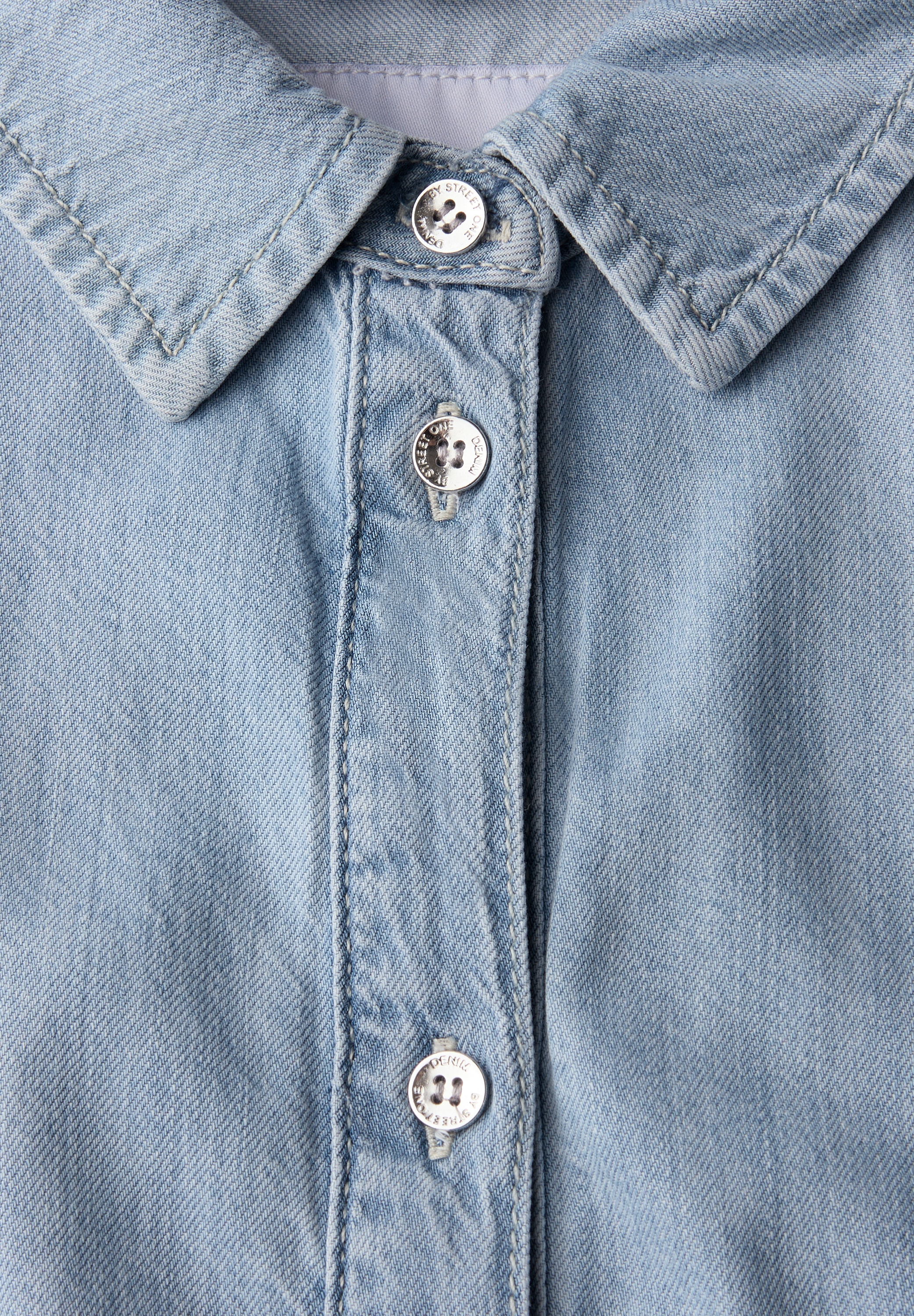 STREET ONE Jeansbluse, mit Knopfleiste