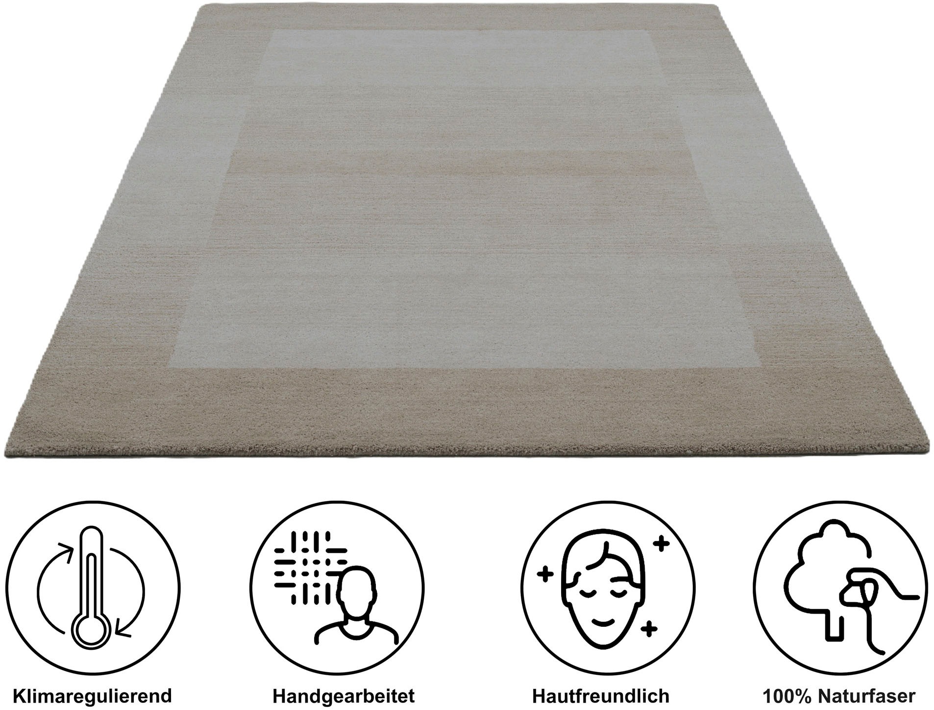 Wollteppich THEKO "Gabbeh Super, Handweb, auch als Läufer erhältlich, reine Wolle" Gr. 8, beige, B:300cm H:9mm L:400cm, Wolle, Teppiche, Schlafzimmer, Wohnzimmer, Esszimmer, auch als Bettumrandung 2