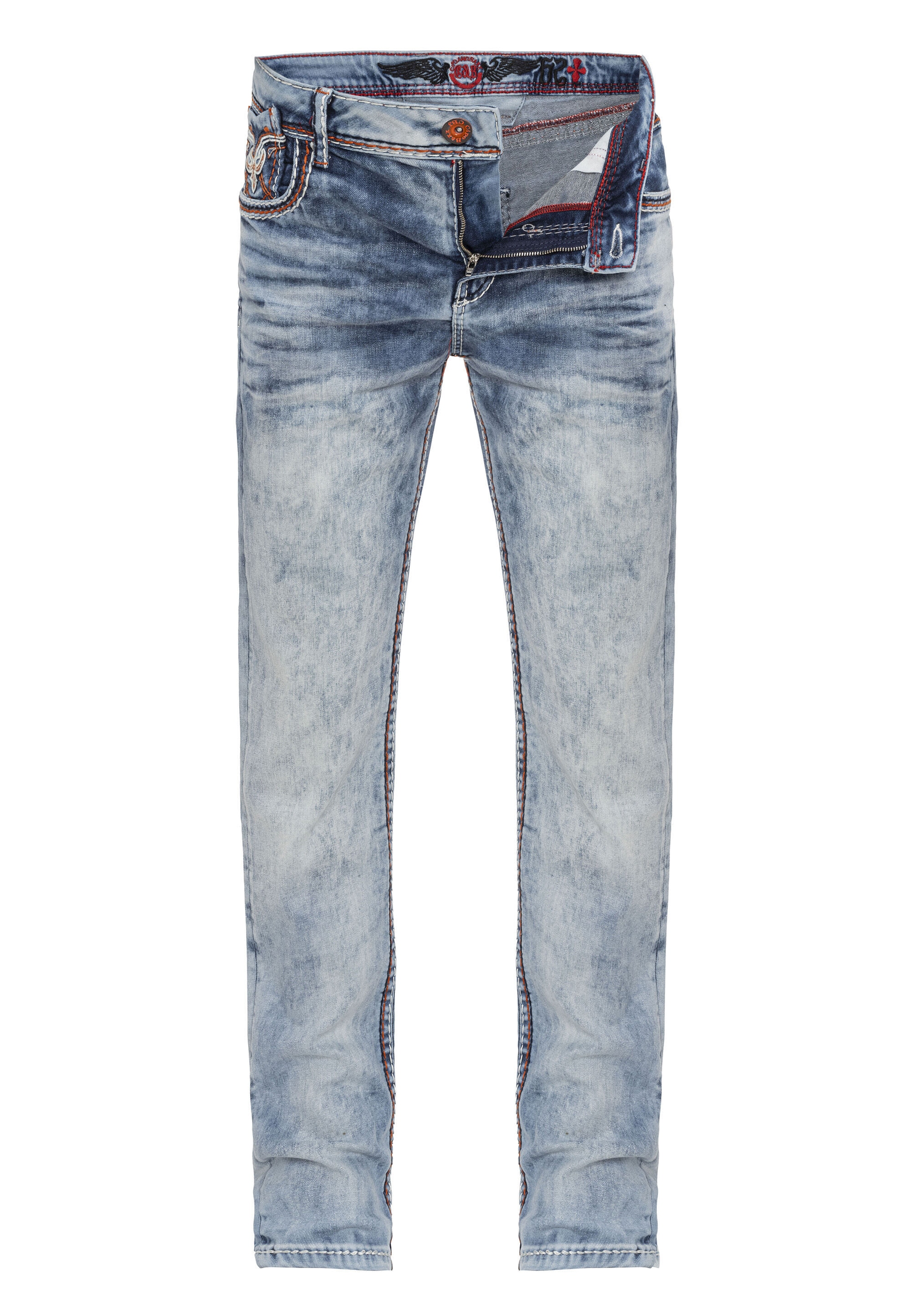 Cipo & Baxx Straight-Jeans "Cipo & Baxx Jeanshose CD892" mit stylischer Waschung