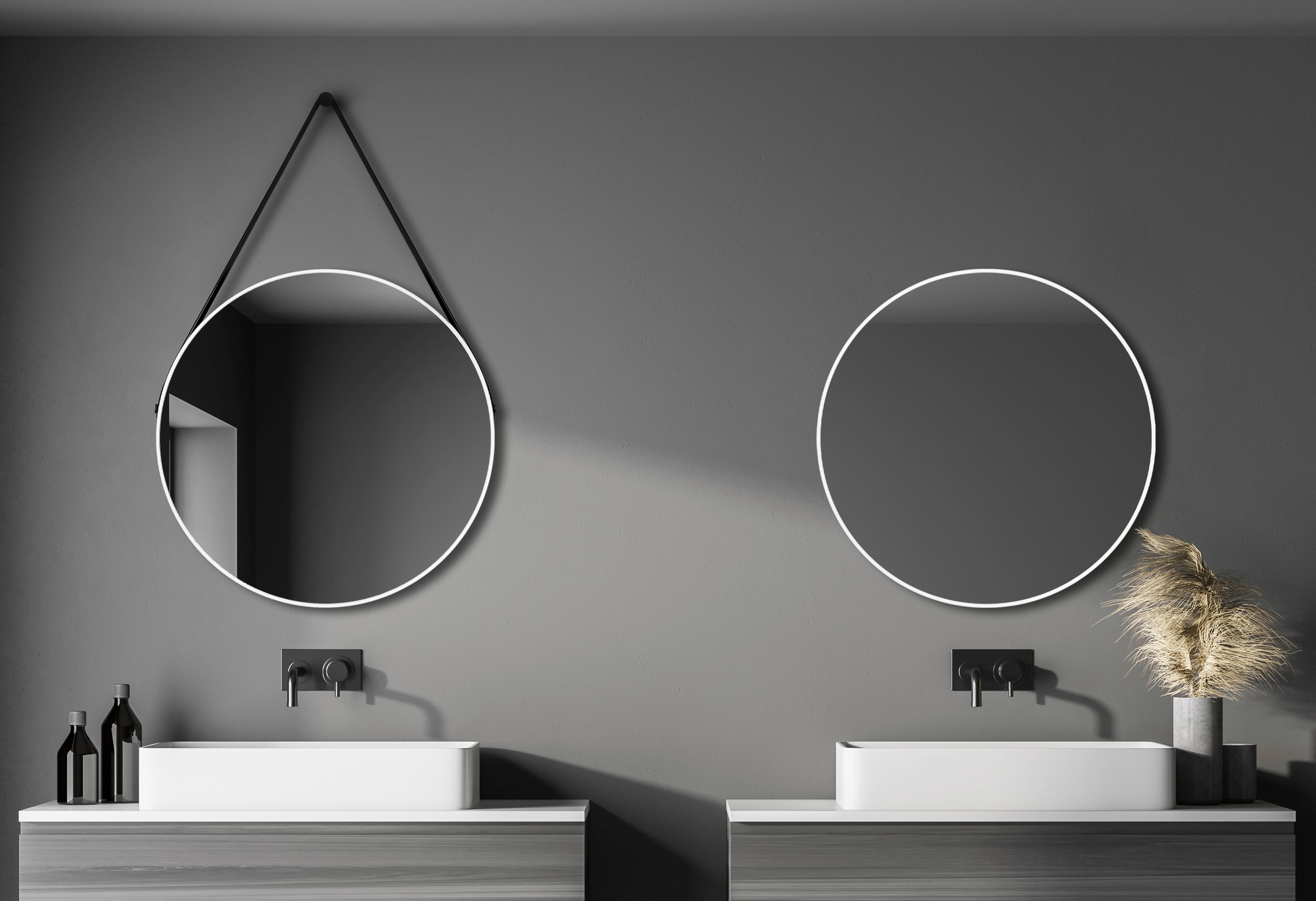 | BAUR Aluminiumrahmen, Talos Ø Wandspiegel, kaufen dekorativer cm runder Spiegel mit 80