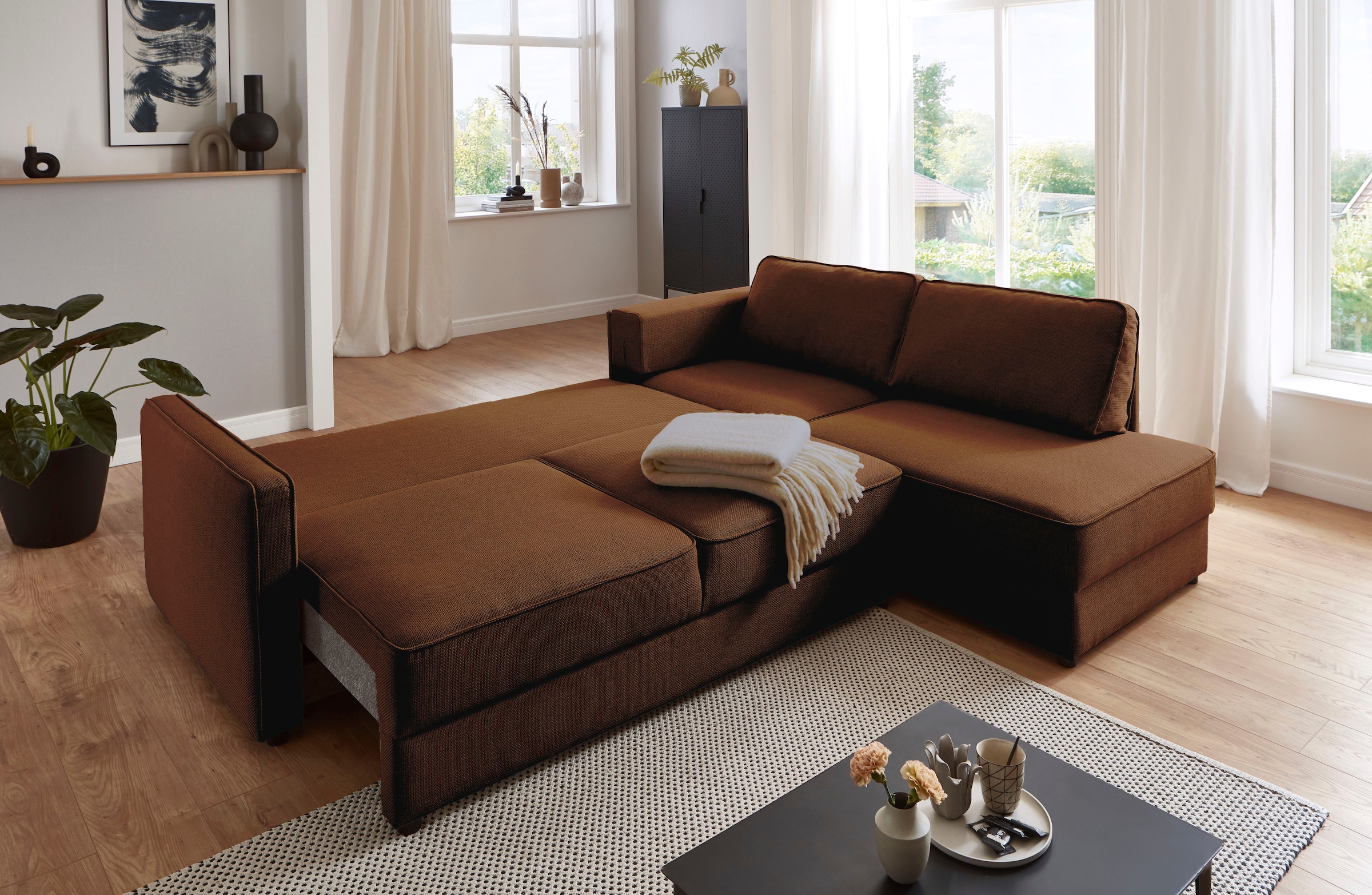 ATLANTIC home collection Schlafsofa "Chill", Ecksofa mit Bettfunktion und B günstig online kaufen