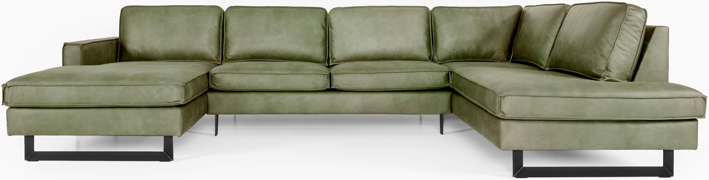 Home affaire Wohnlandschaft "Pinto, 350 cm, U-Form, XXL, mit Ottomanen" Cor günstig online kaufen