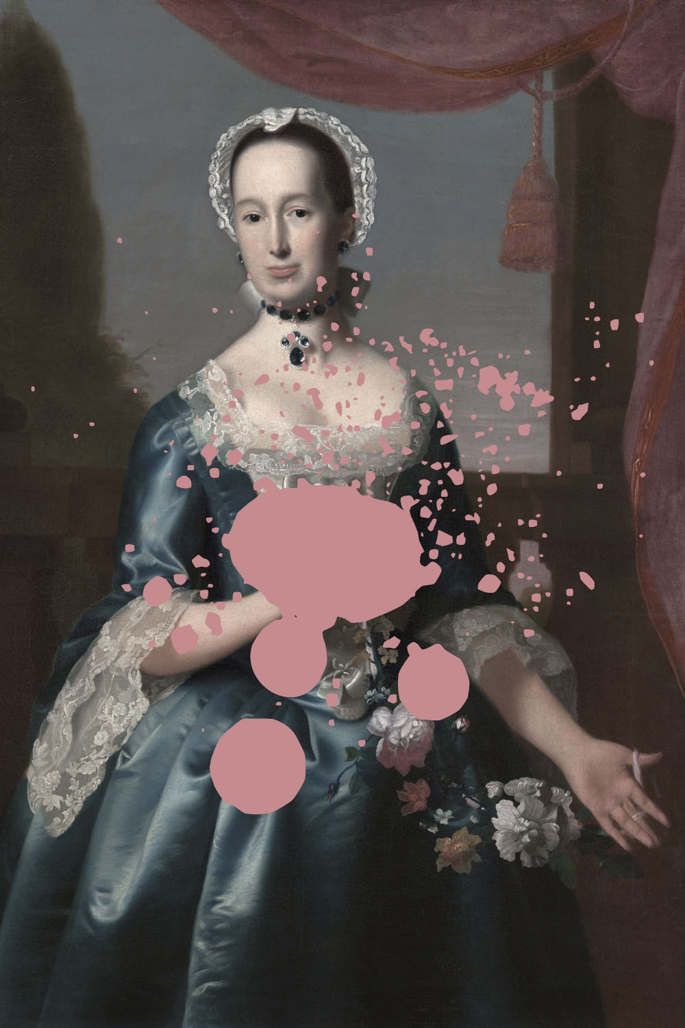 queence Acrylglasbild "Frau mit Farbklecks" Bilder von Frauen Formen Frau Gemälde Historische Persönlichkeiten Kunst Fine Art-Print in Galeriequalität