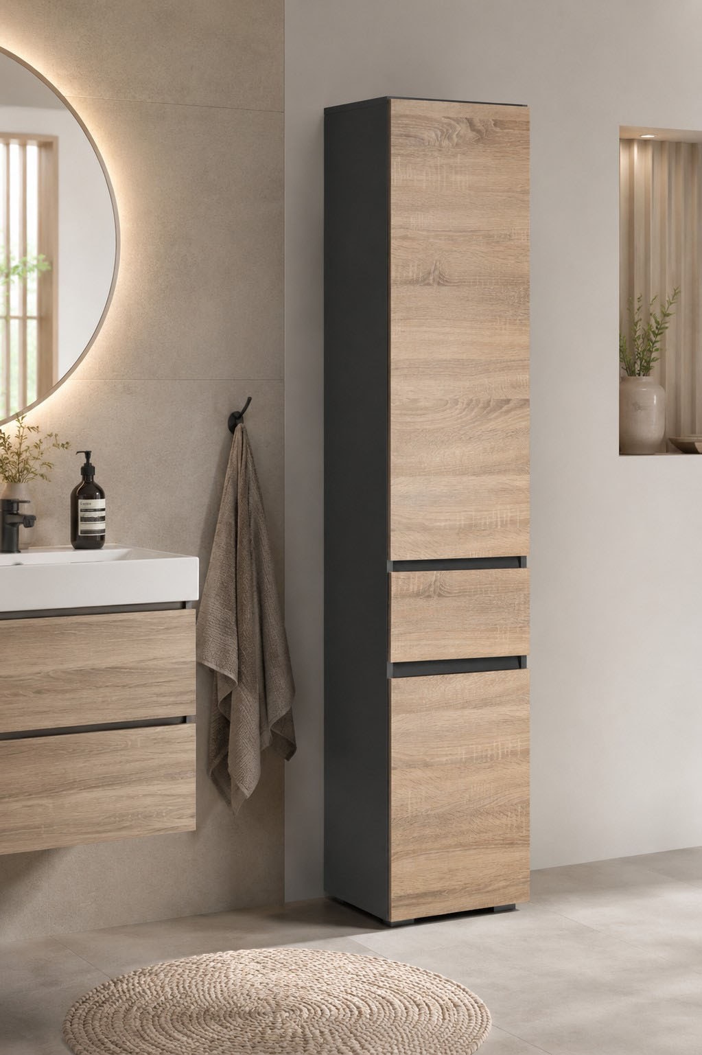 Home affaire Hochschrank »Wisla« Höhe 180 cm, mit Türen & Schubkasten