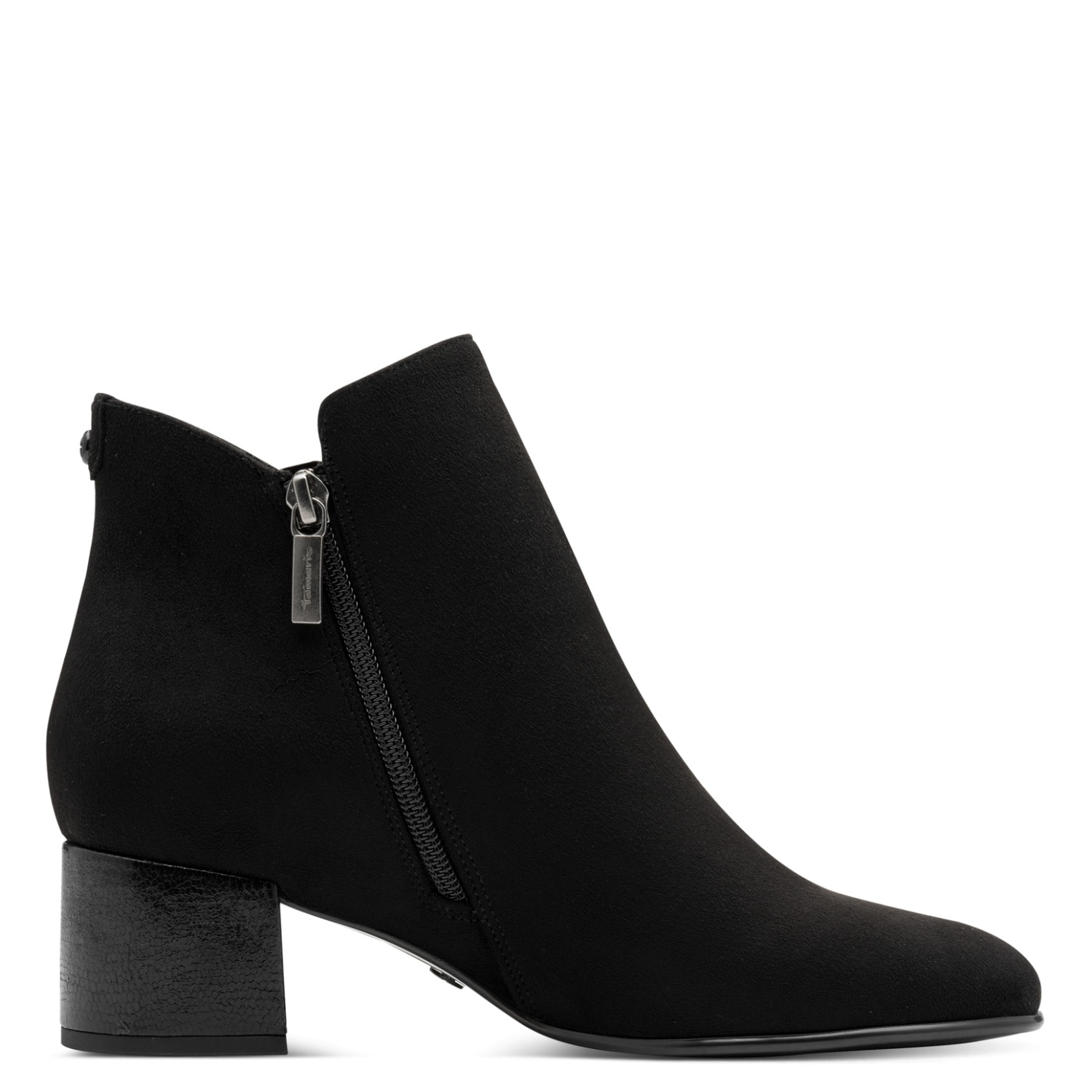 Tamaris Stiefelette  , Blockabsatz, Basicstiefelette in veganer Verarbeitung, schmale Form