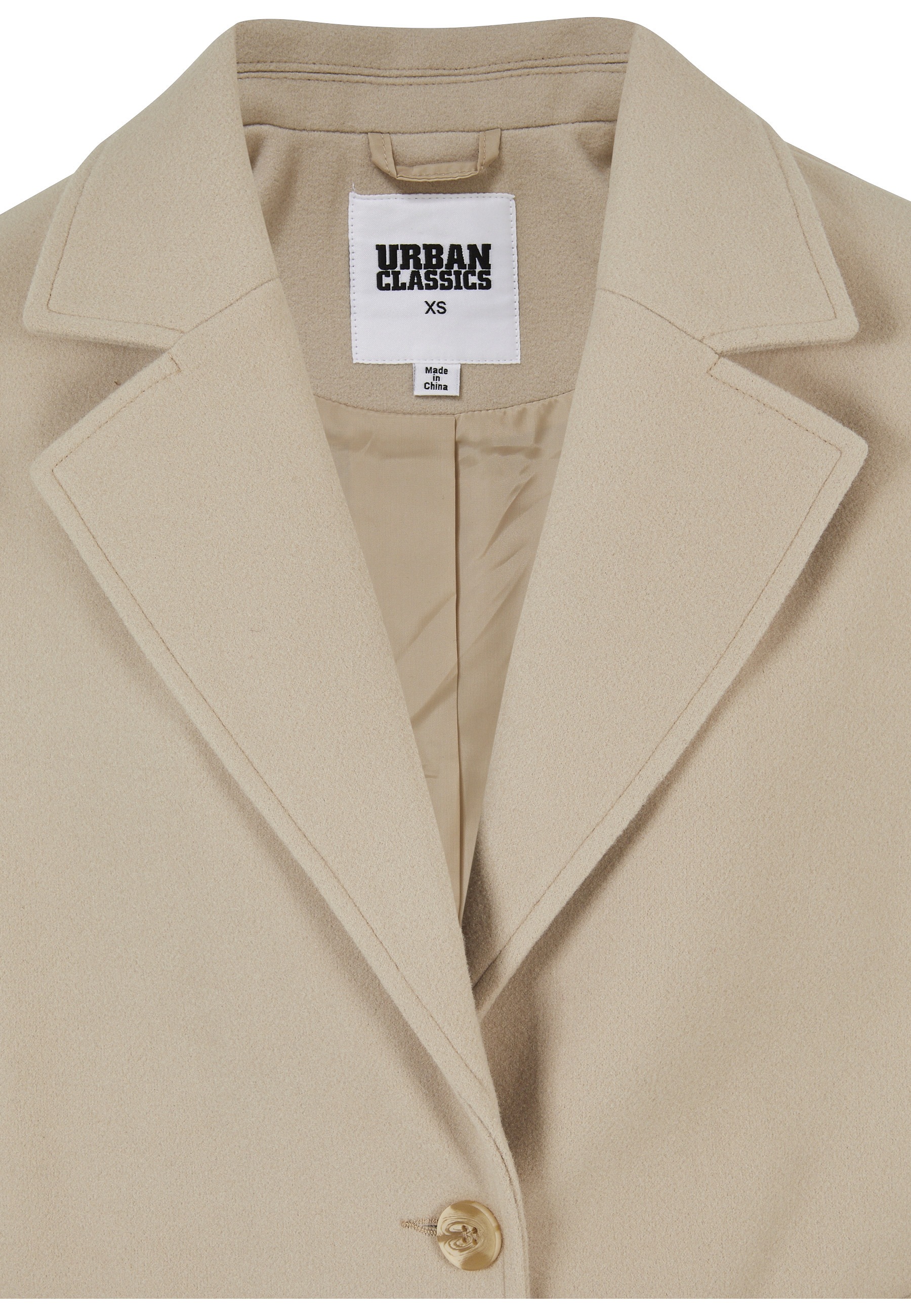 URBAN CLASSICS Winterjacke »Urban Classics Damen Ladies Oversized Long Coat« 1 Stk. tlg. ohne Kapuze