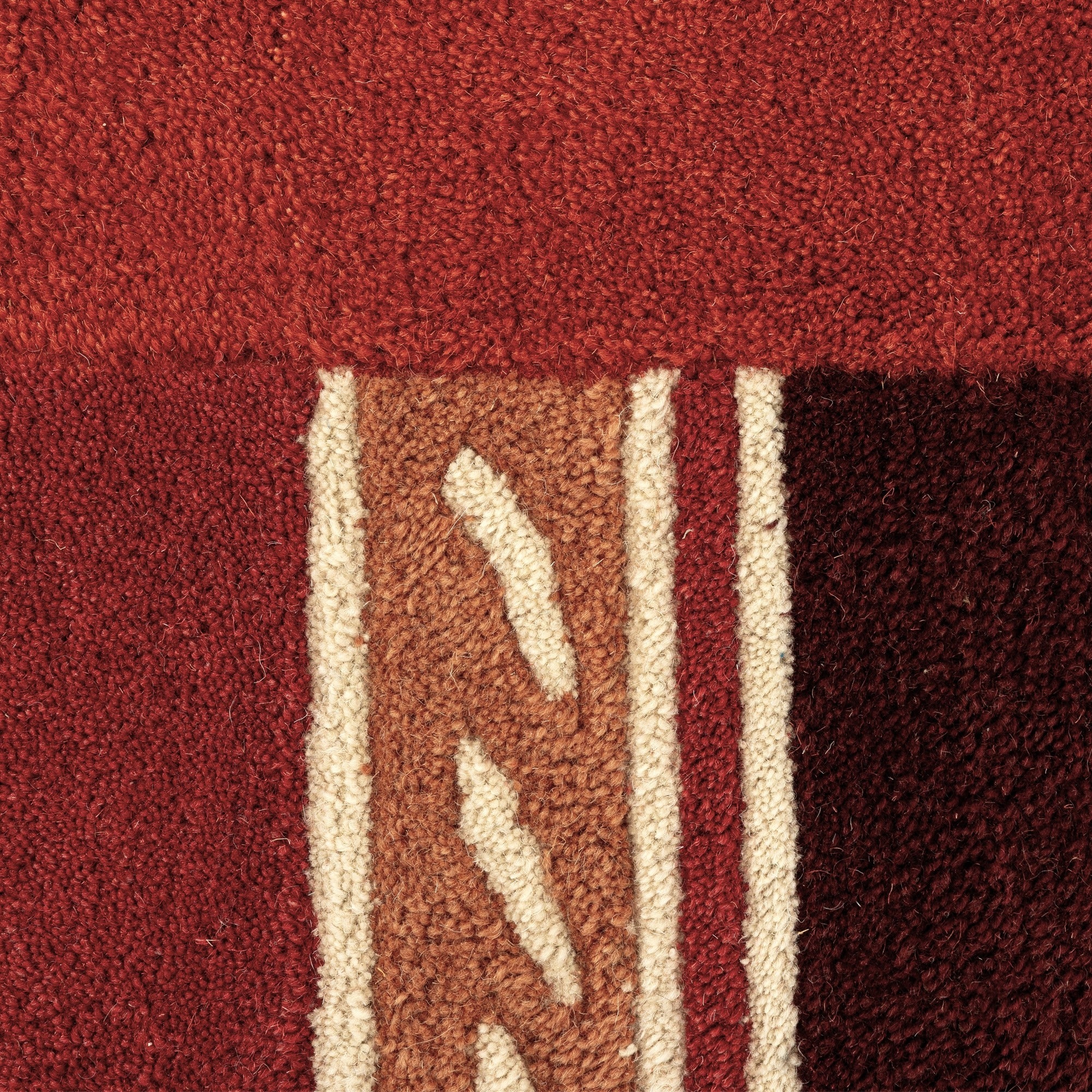 THEKO Wollteppich »Tromso, Wolle, Handgefertigt, Bordüre mit Hoch-Tief-Effekt« rechteckig 15 mm Höhe Wohnzimmer, Schlafzimmer, Esszimmer