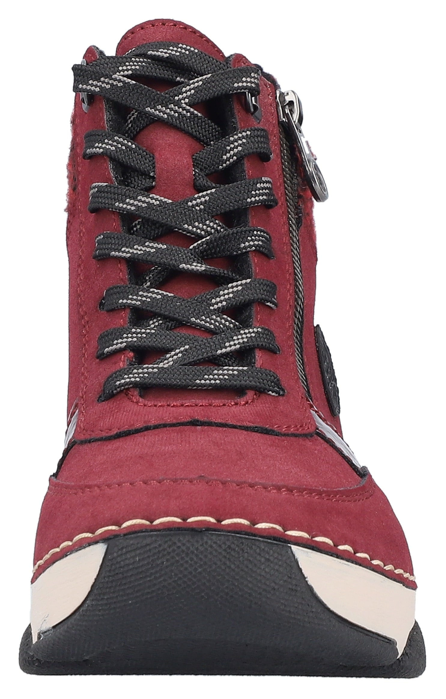 Rieker Winterboots, Schnürstiefelette, Schnürboots mit Textil-Besatz am Schaftrand