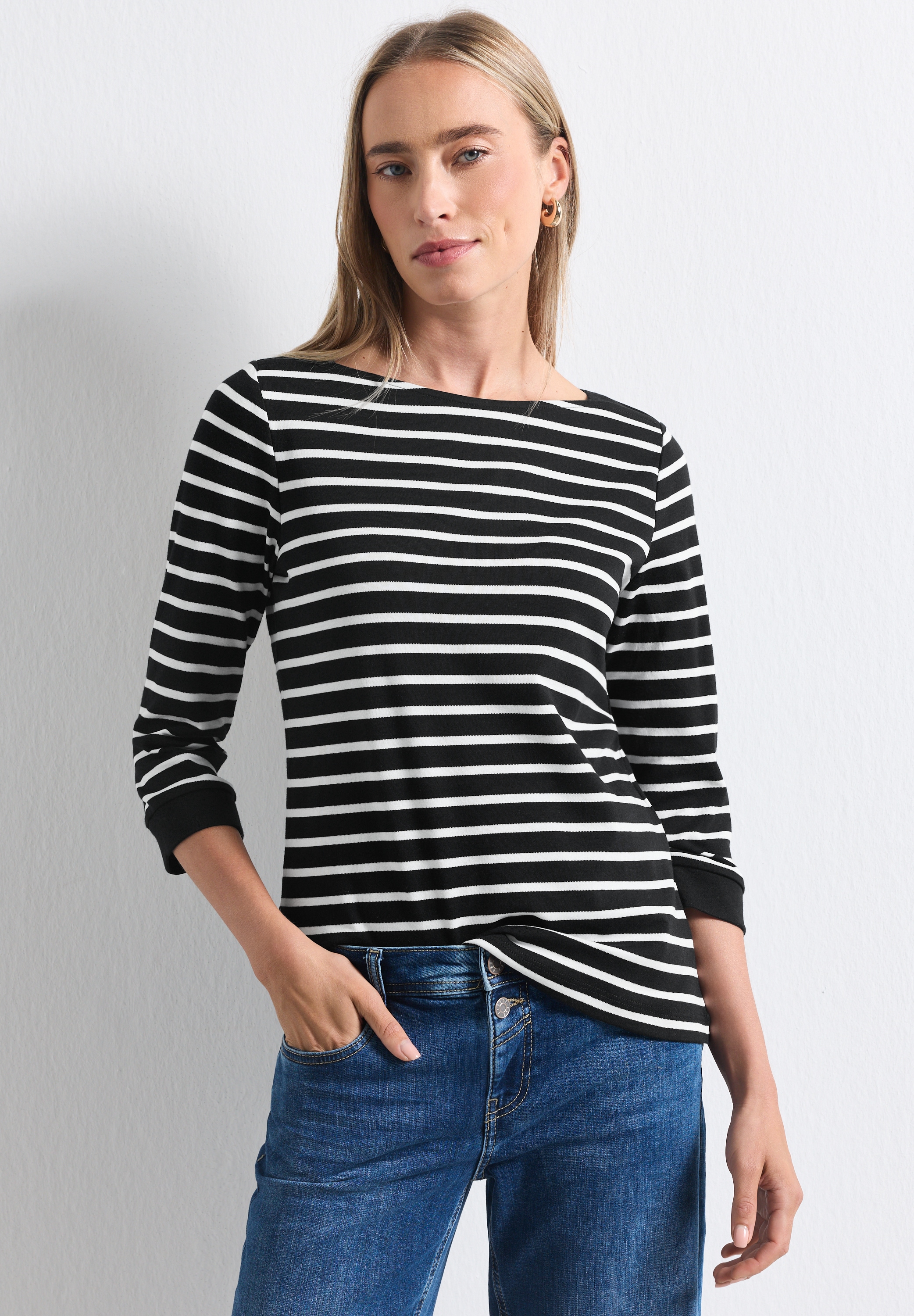 STREET ONE 3/4-Arm-Shirt mit 3/4 Ärmeln
