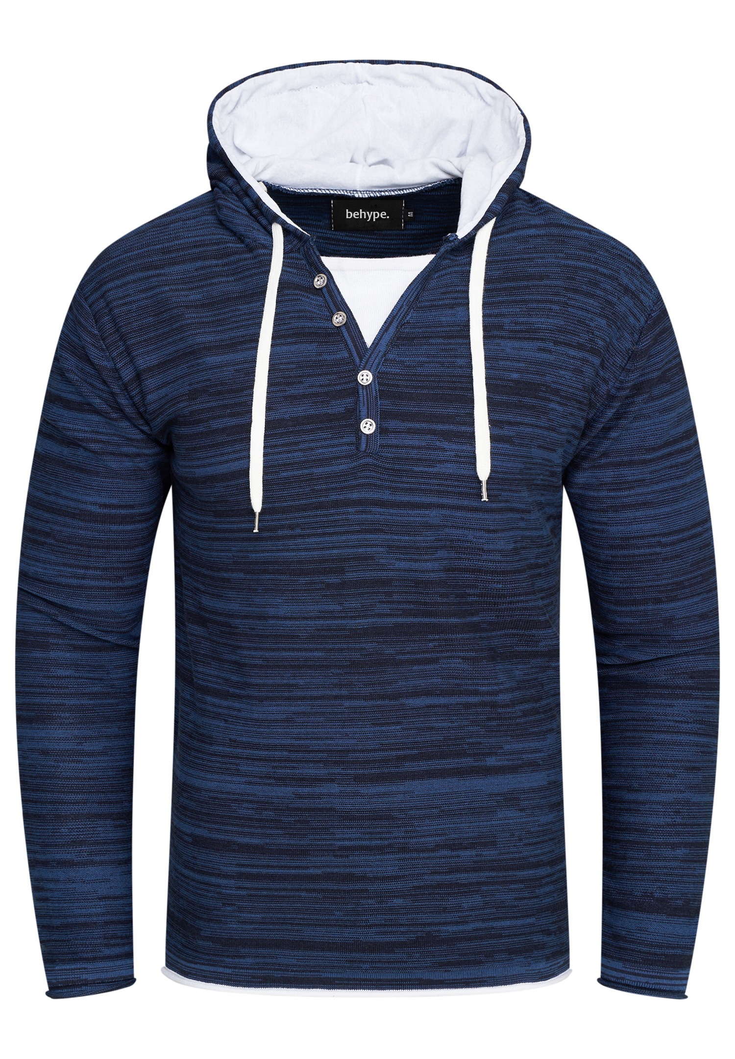 behype Kapuzensweatshirt »JOSHA«, in melierter Optik