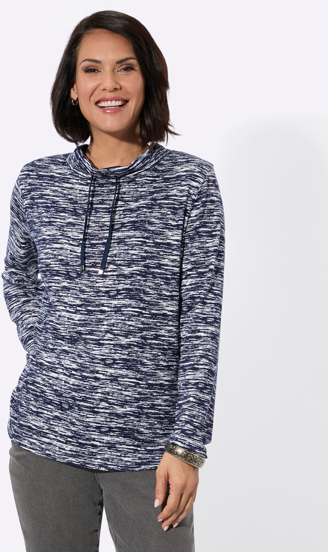 Casual Looks Stehkragenshirt "Winter-Shirt" 1