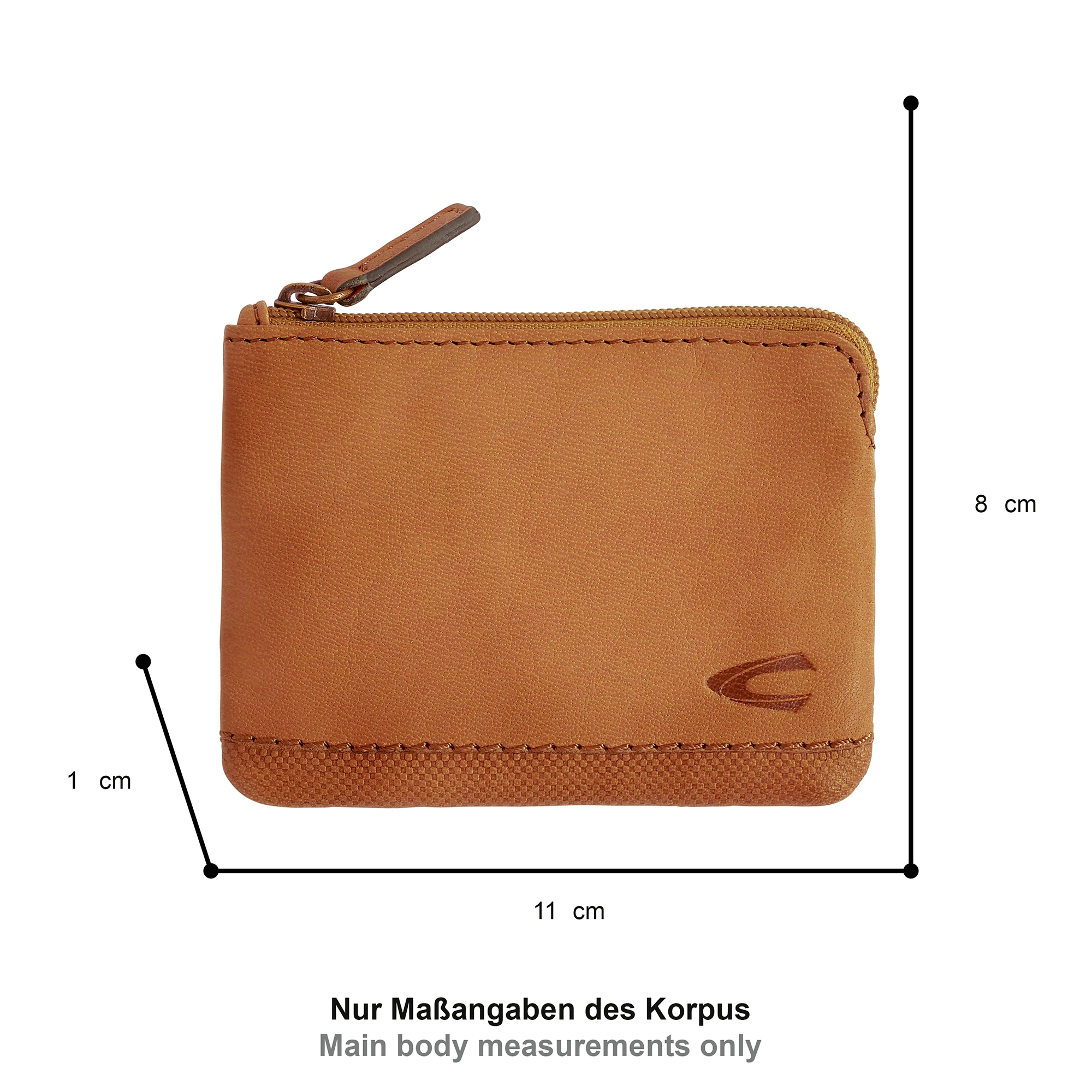 camel active Schlüsseltasche »Nimbus« weich genarbtes Leder mit leicht abgesetzten Ziernähte, dezentes Logo