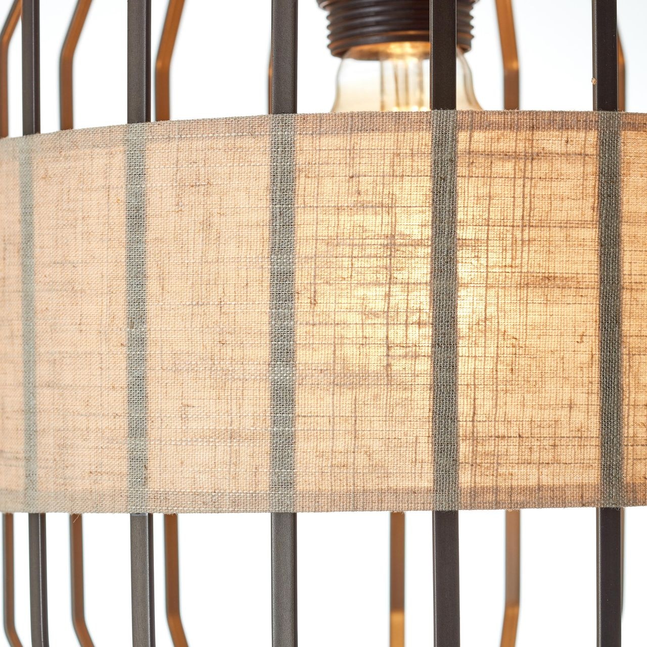 Brilliant Bogenlampe »Slope«, 1 flammig, Leuchtmittel E27 | ohne Leuchtmittel, mit Fußschalter, 171 cm Höhe, E27, Metall/Textil, schwarz/natur