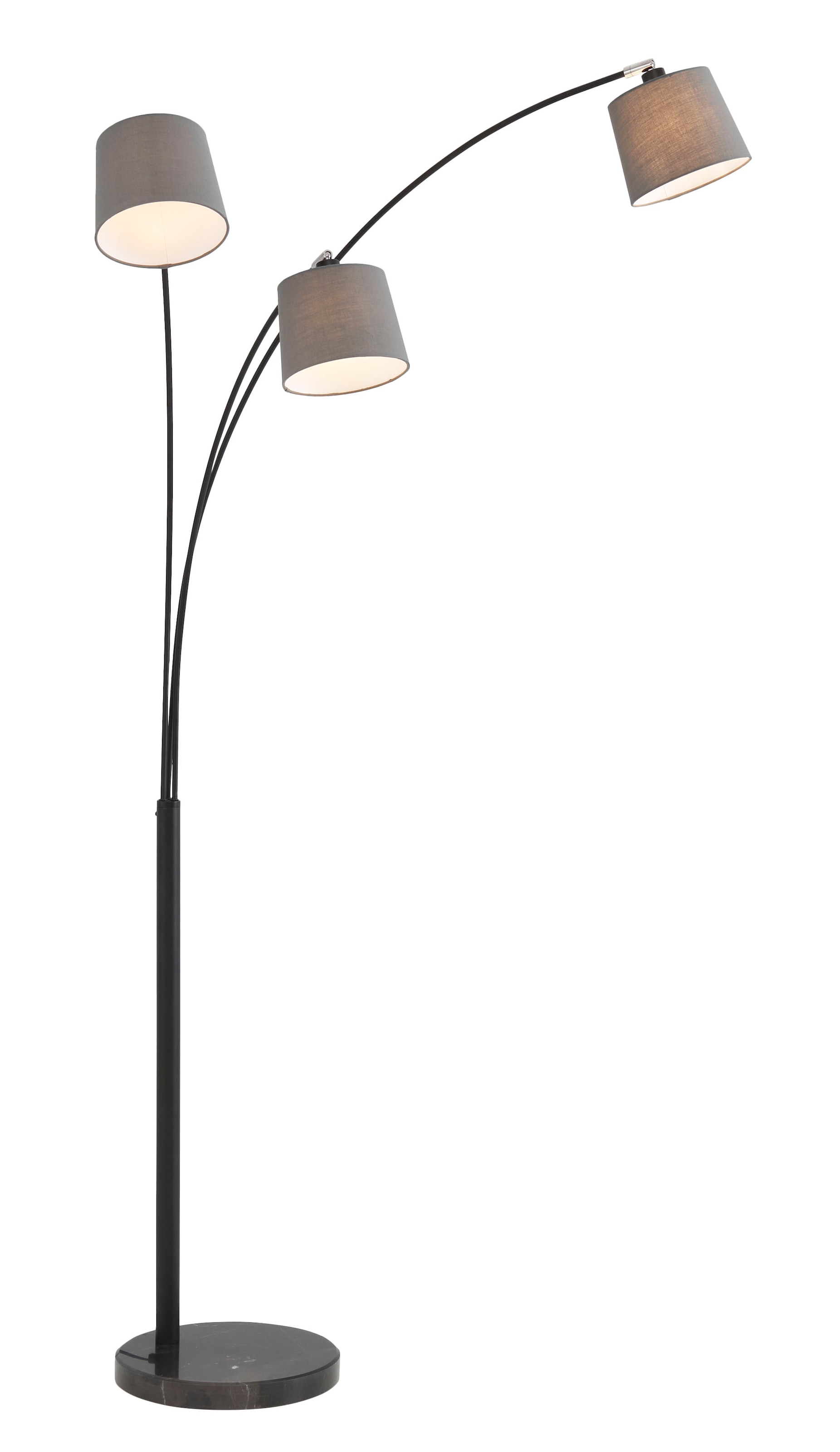 Home affaire Stehlampe »Davos«, 1 flammig-flammig, mass. Holz, Dreibein,  Leinenschirm / Stoff - Schirm Ø 45 cm, H 149 cm | BAUR