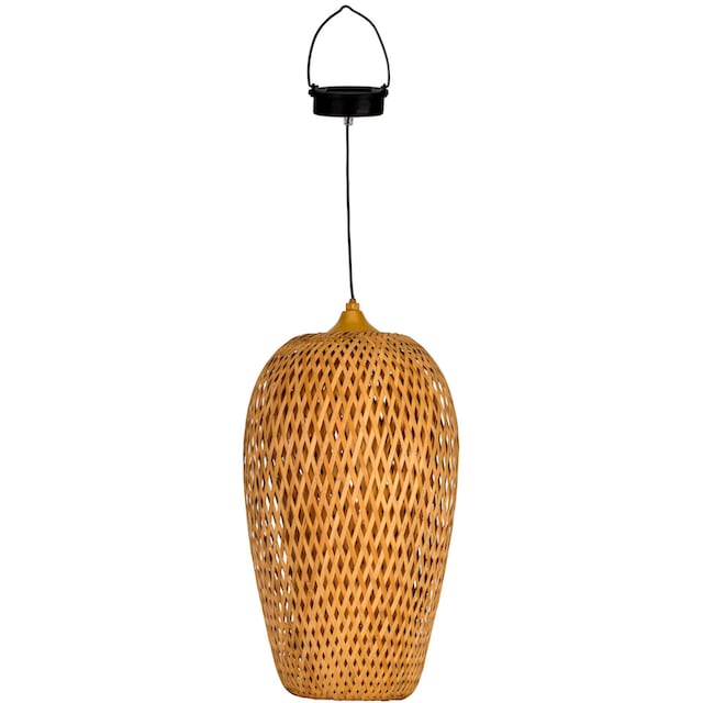 Pauleen LED Pendelleuchte »Sunshine Bliss Solarpendel Outdoor  Bambus/Rattan/Kunststoff/Metall«, 1 flammig-flammig, Solar | BAUR