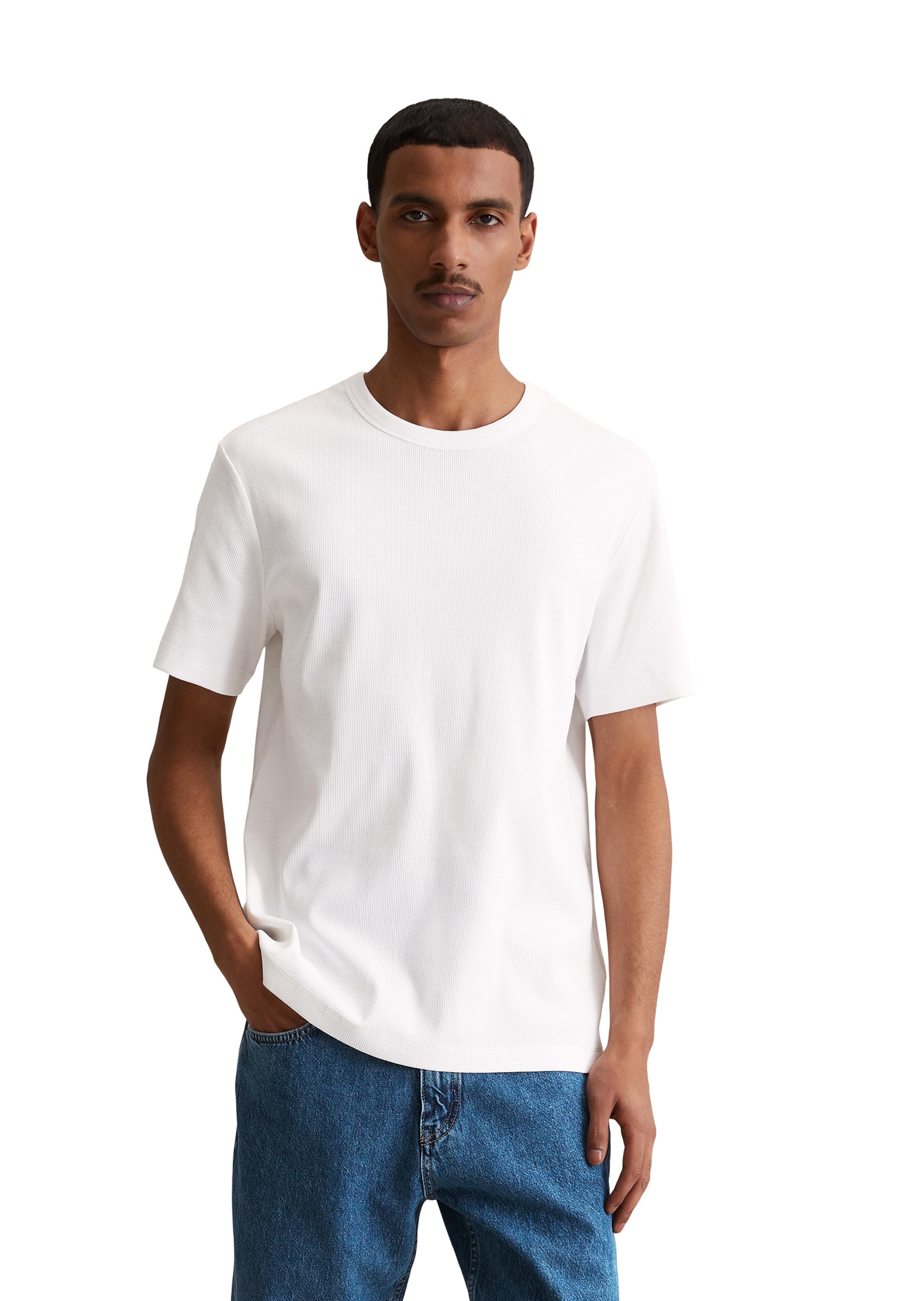 Marc OPolo DENIM T-Shirt "aus Bio-Baumwoll-Mix" günstig online kaufen