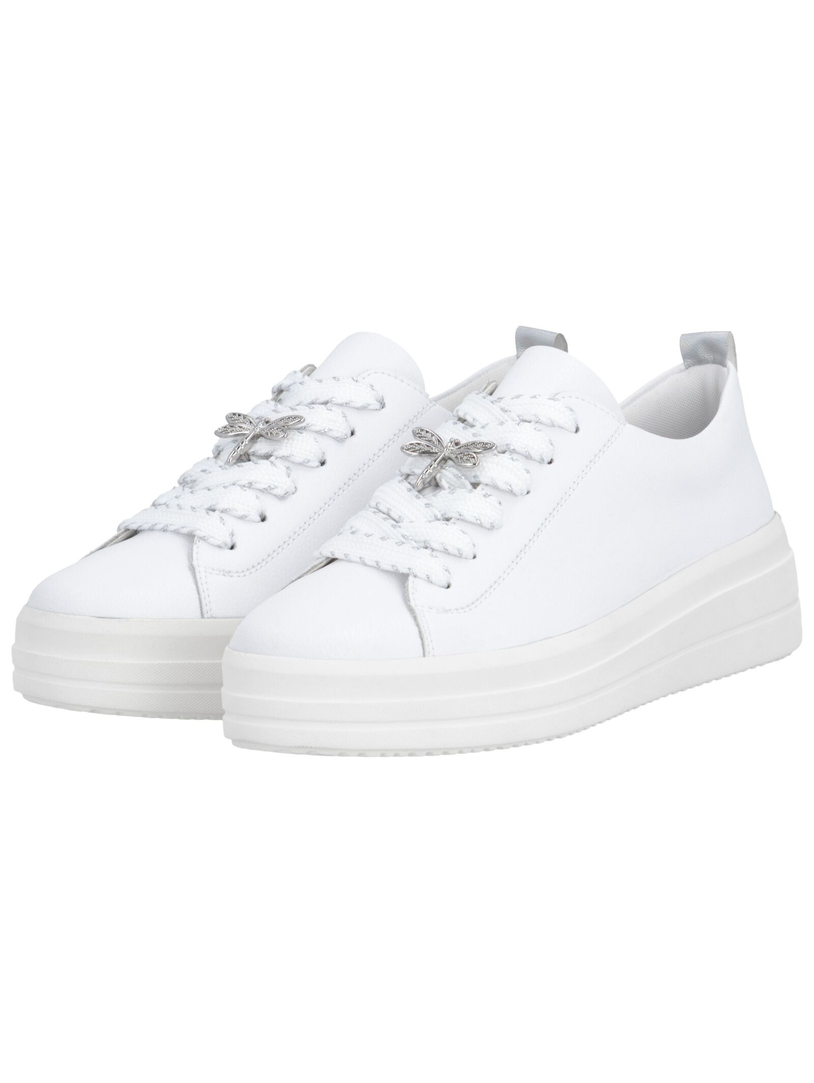 Plateausneaker REMONTE "Remonte Sneaker Leder", Damen, Gr. 39, weiß, Leder, Schuhe Plateausneaker 6