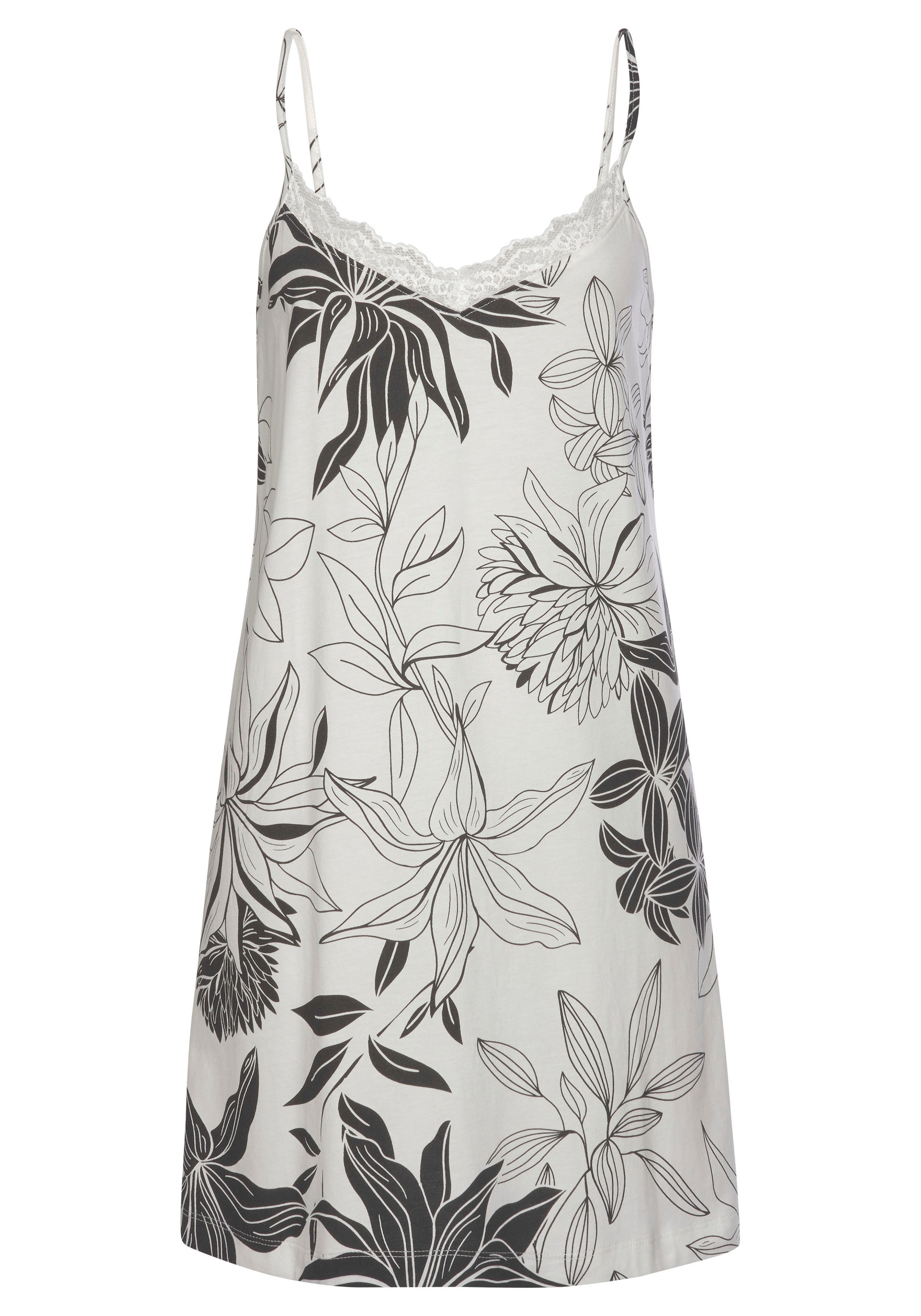 LASCANA Negligé mit floralem Druck günstig online kaufen
