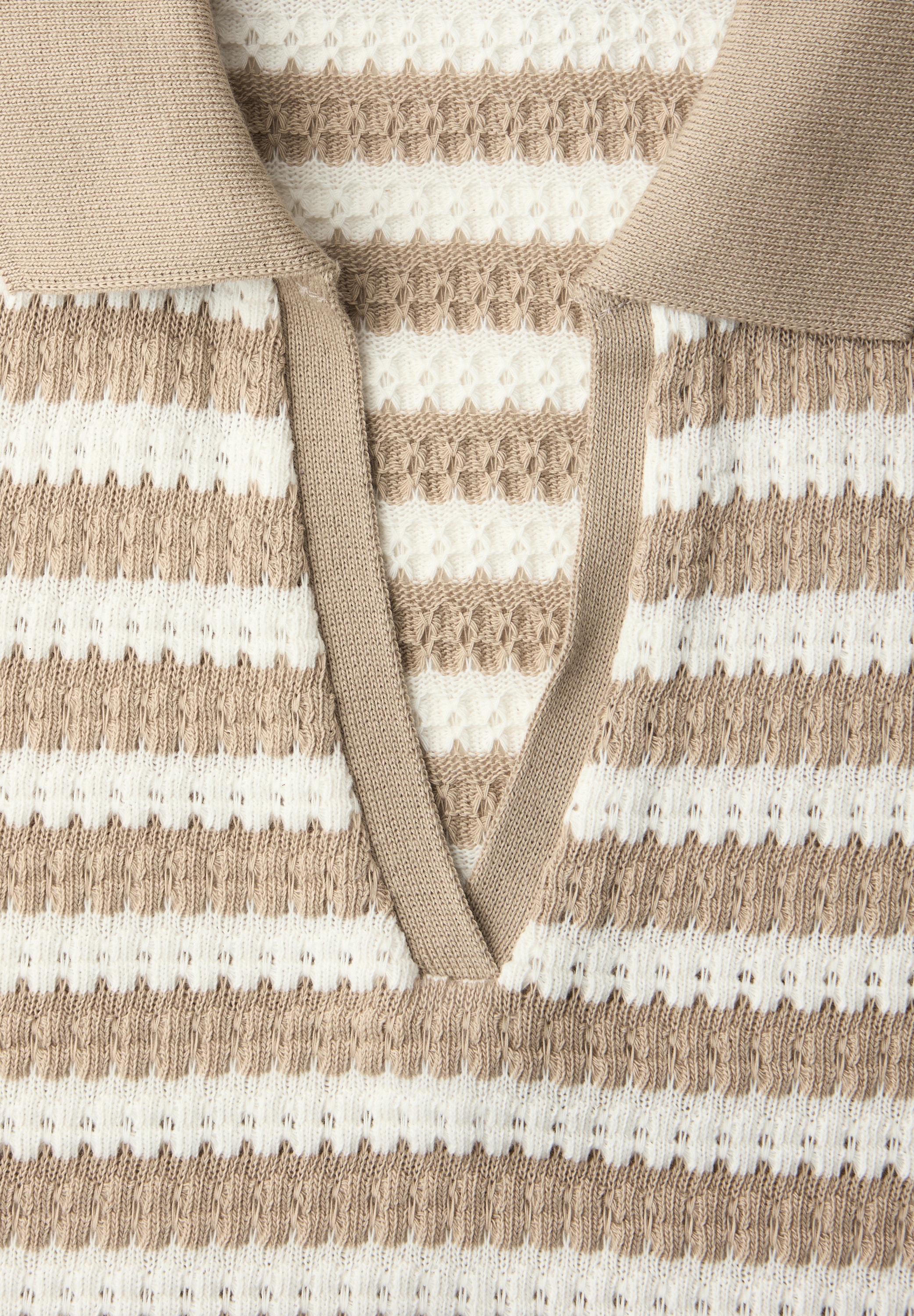 STREET ONE Poloshirt Sommer-Strick-Polo mit Streifen