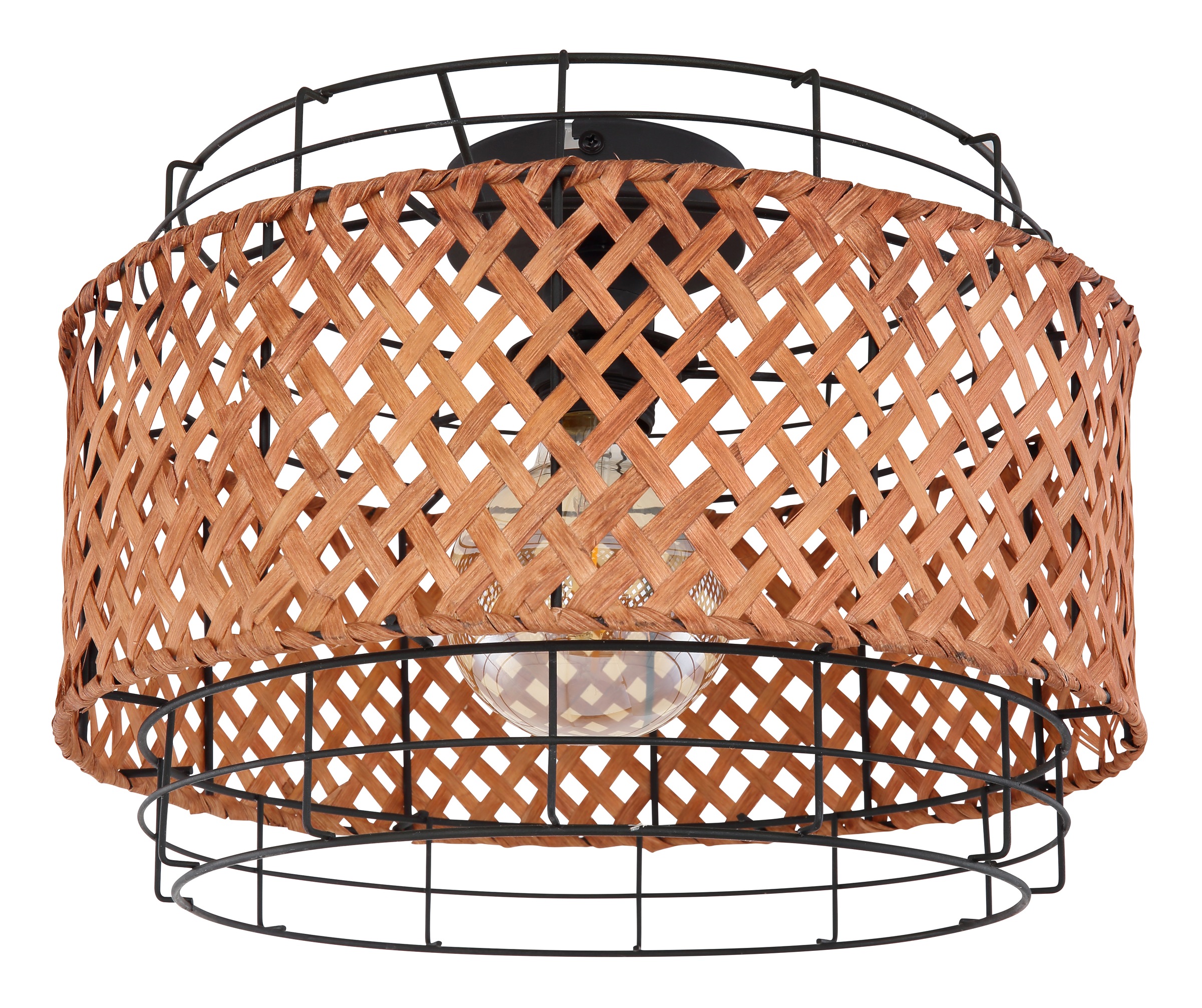 GLOBO LIGHTING Deckenleuchte »GINA«, Leuchtmittel E27 | ohne Leuchtmittel, Deckenlampe/Bambus/Geflecht/vintage/Wohnbereich