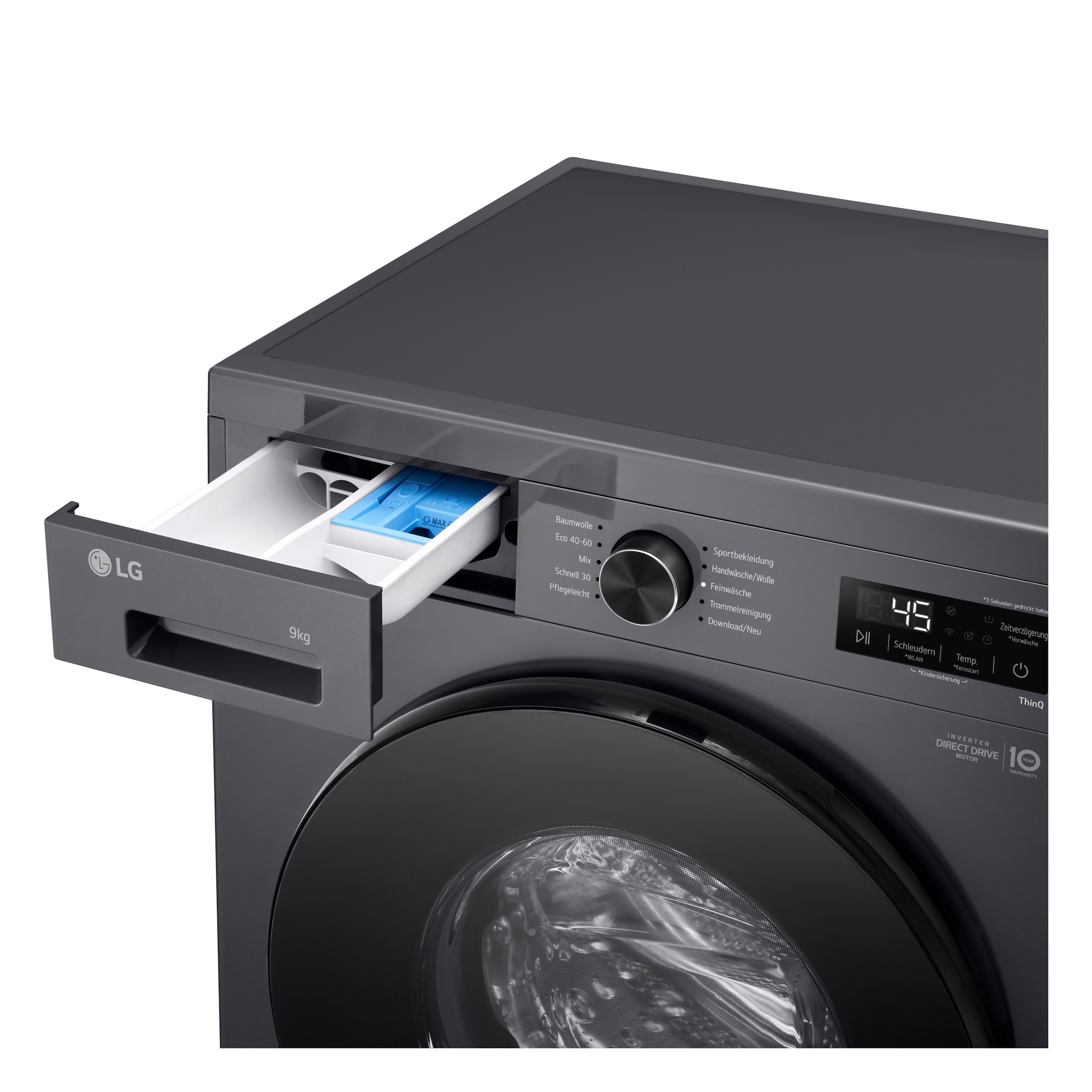 LG Waschmaschine VB »F4WB309YB« 9 kg 1400 U/min Freistehend mit Unterbaumöglichkeit