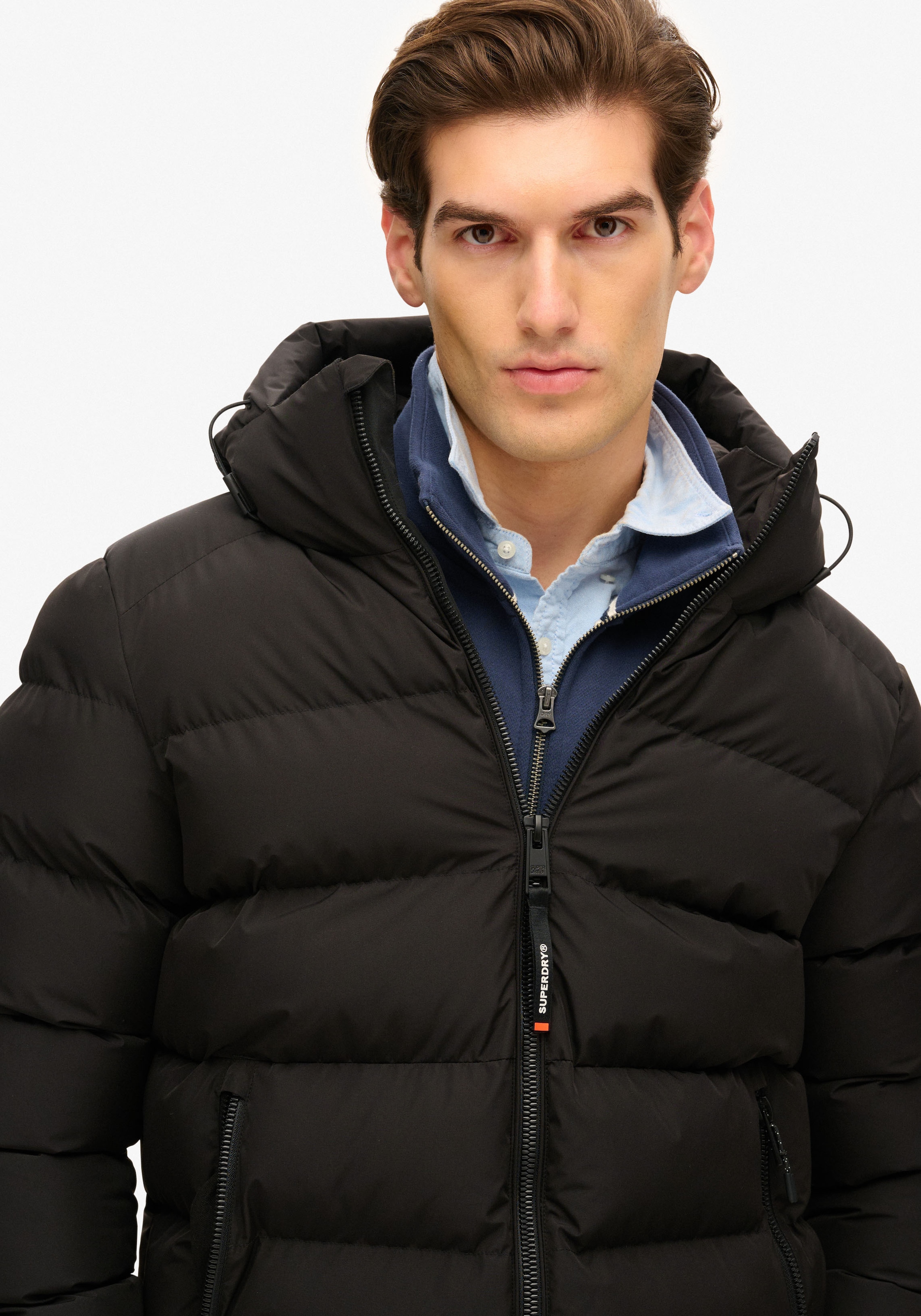 Superdry Steppjacke »HOODED SPORTS PUFFER JACKET«, mit Kapuze