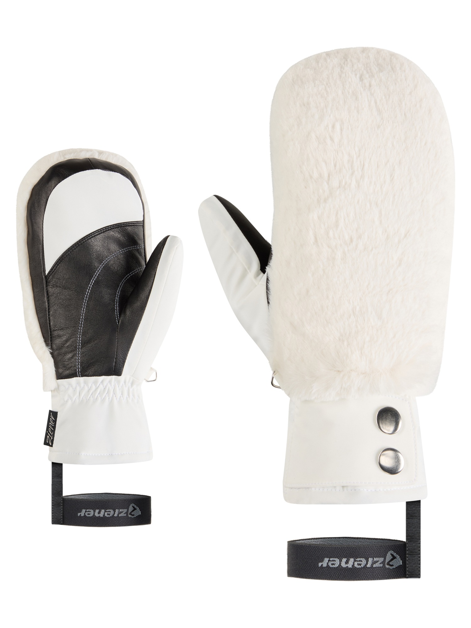 Ziener Fäustlinge "KATNISS-Z DAMEN" wasserabweisend, extra warm, Kunstfell, Lederinnenhand