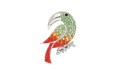 Adelia´s Kettenanhänger »Anhänger Papagei aus 925 Silber mit Zirkonia 24 cm«  ▷ für | BAUR