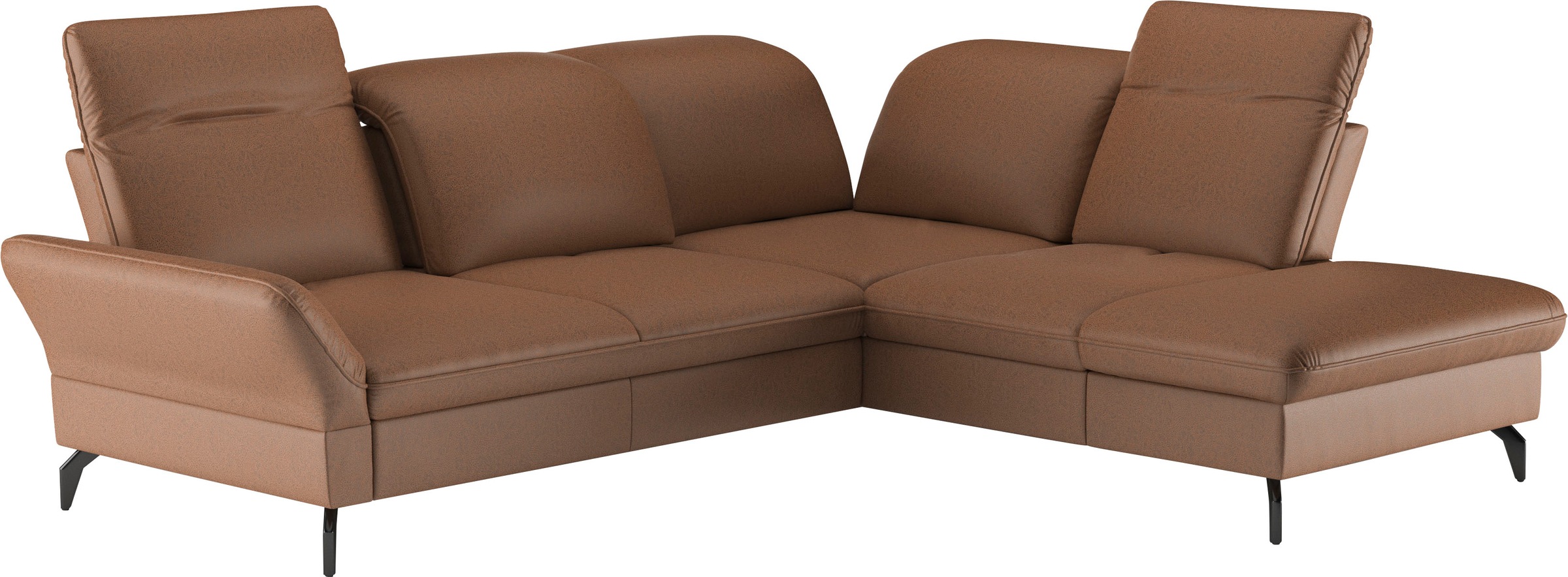 Thumbnail - sit&more Ecksofa "Leandro L-Form" Wahlweise mit Bett-, Kopfteil - und Armlehnfunktion, sowie Stauraum