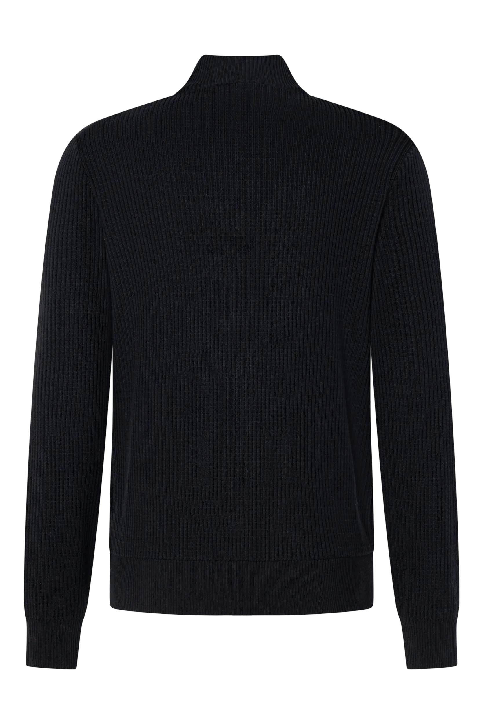 JOOP! Strickjacke »Vittrios« in Rippstrick, Stehkragen