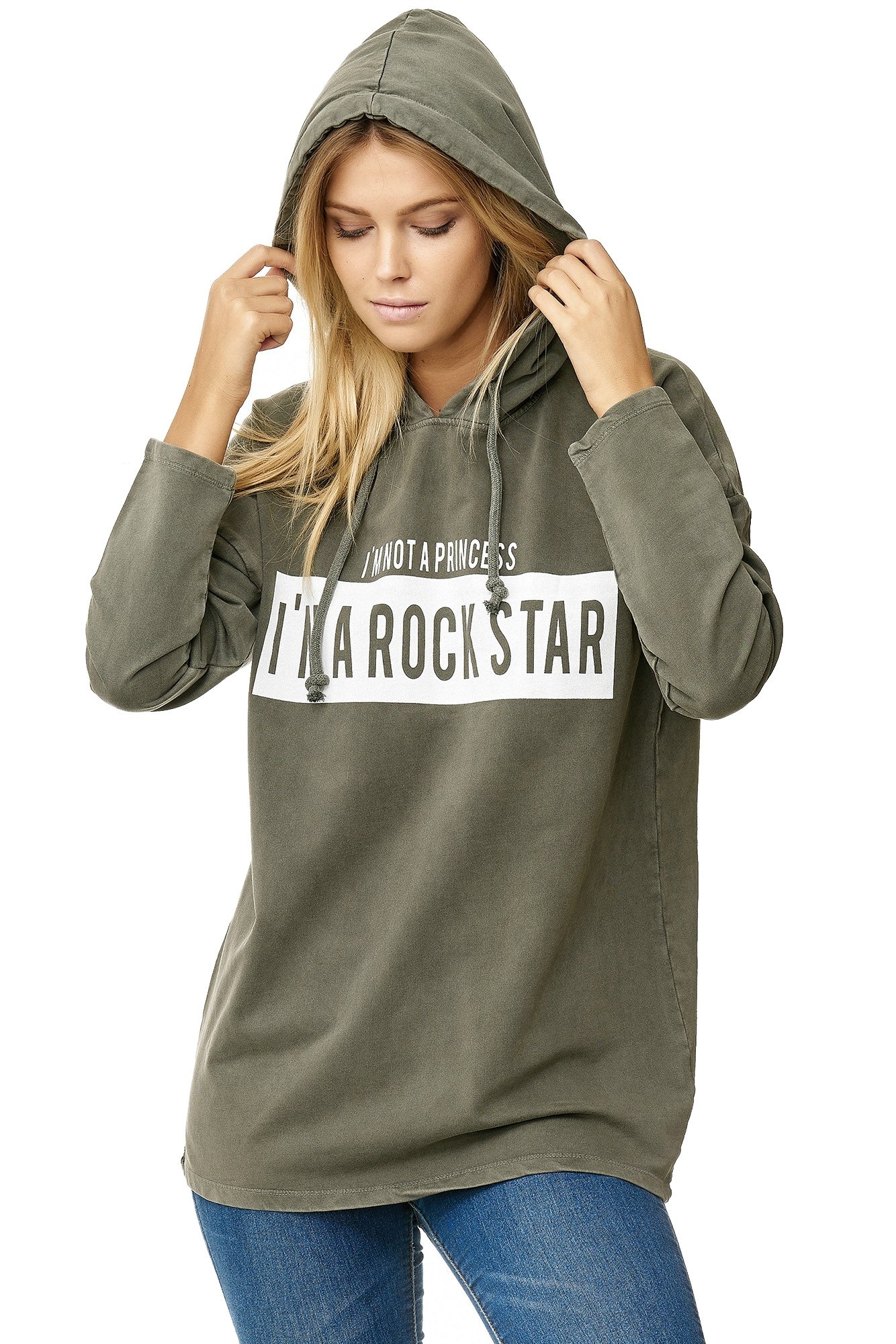 Kapuzensweatshirt, mit ROCKSTAR-Aufdruck