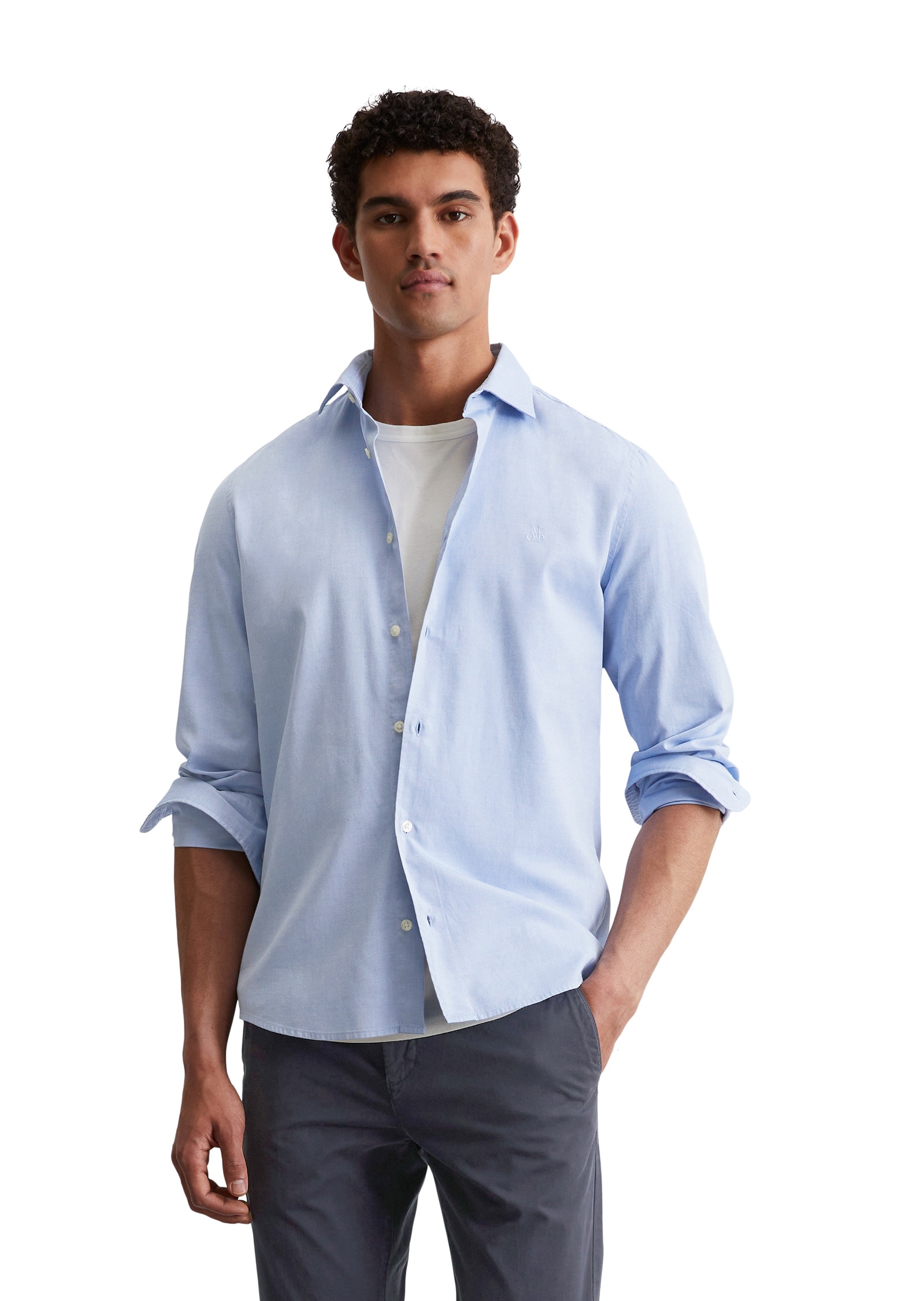 Marc OPolo Langarmhemd "aus reiner Bio-Baumwolle" günstig online kaufen