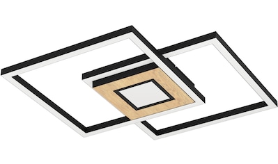 LED-Deckenleuchte »MARINELLO« in schwarz und braun aus Alu, Stahl, Holz / inkl. und...