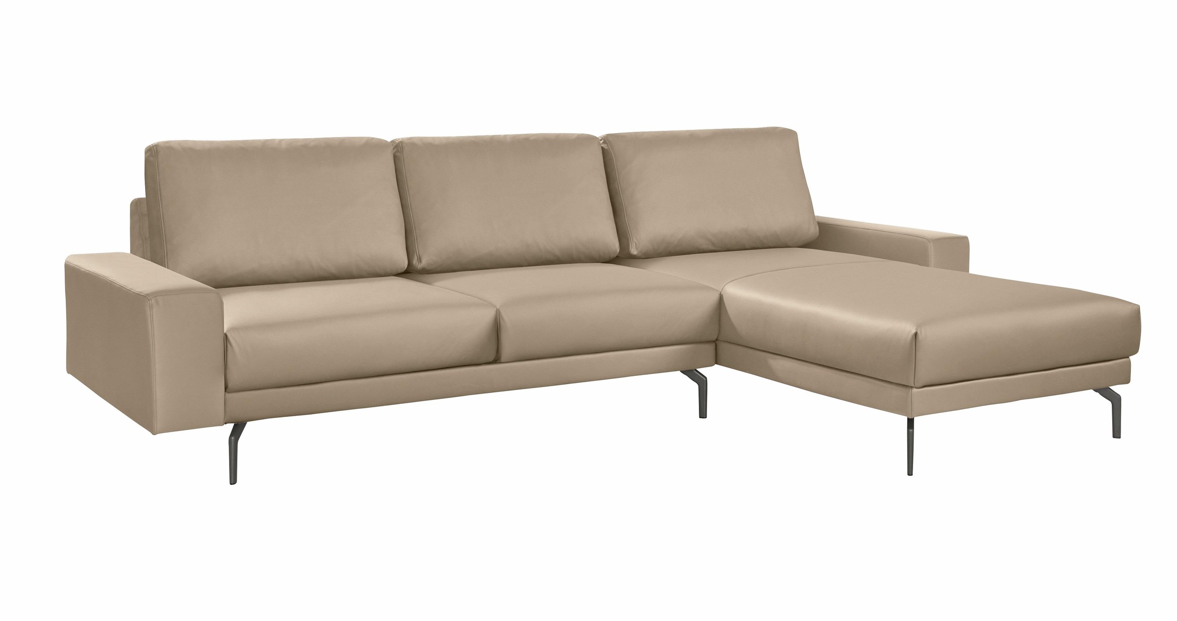 Creation BY ROLF BENZ Ecksofa »CR.450, Designecksofa, Polsterecke, L-Form«, Armlehne breit und niedrig, Alugussfüße in umbragrau, Breite 294 cm