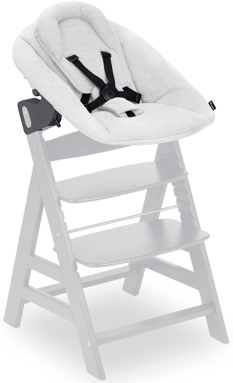 Hauck Babywippe »Alpha Bouncer Premium, Light Grey«, bis 9 kg, für Neugeborene mit Wippgestell, für Hochstuhl Alpha+ und Beta+