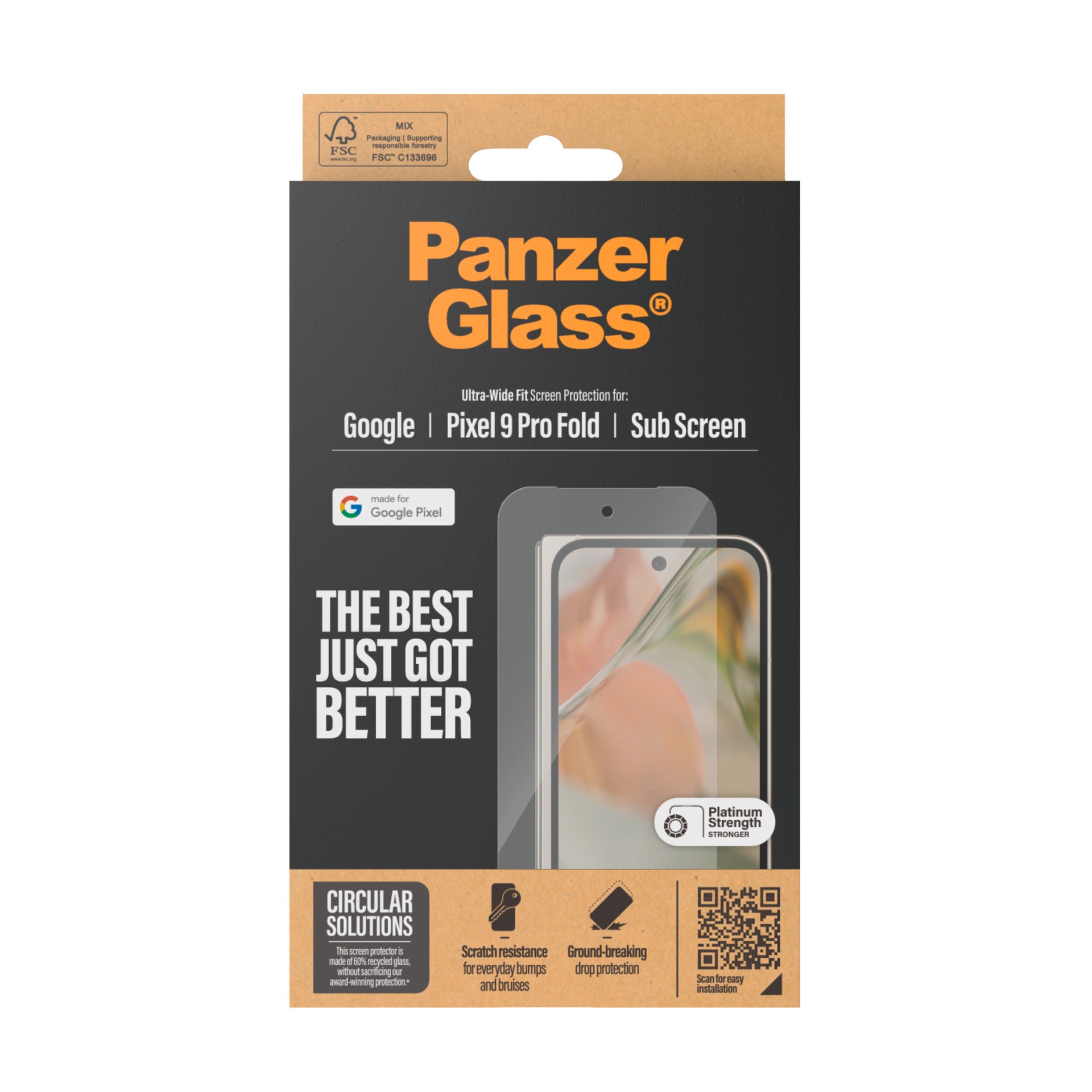 SAFE by PanzerGlass Displayschutzglas »Ultra-Wide Fit Screen Protection«, für Google Pixel 9 Pro Fold, Displayschutzfolie, Schutzfolie, Bildschirmschutz, kratz- & stoßfest