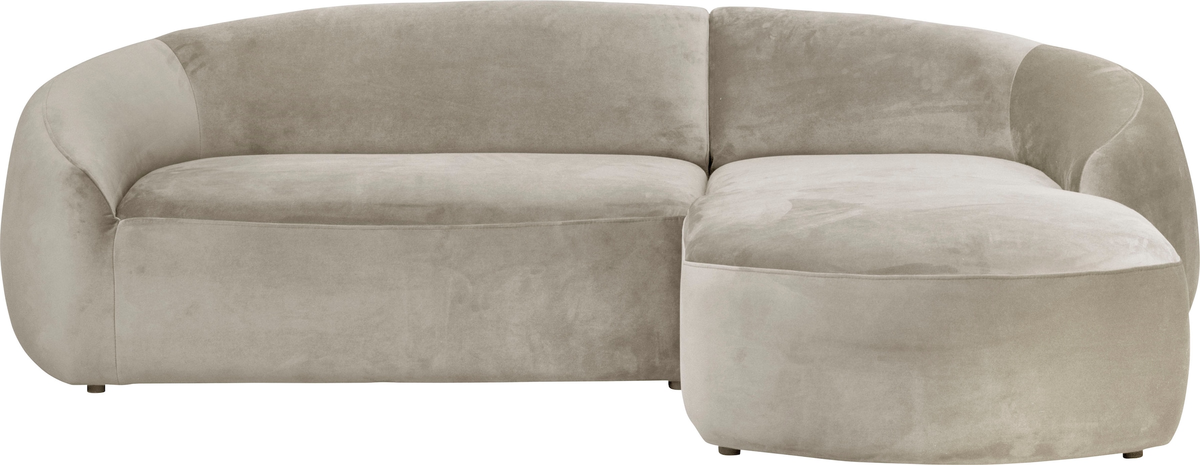 LeGer Home by Lena Gercke Ecksofa »YANI L-Form, Designersofa, organische Form, Maße B/T/H: 255/170/81 cm«, mit Wellenunterfederung, auch in Bouclé, Recamiere rechts/links