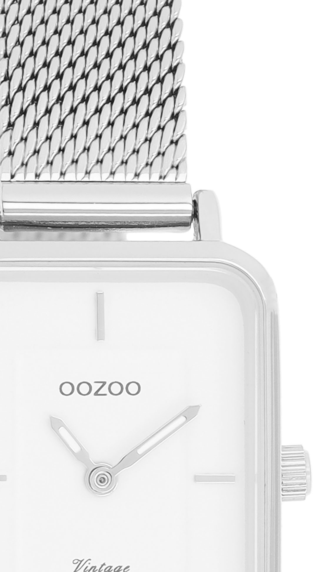 OOZOO Quarzuhr, Armbanduhr, Damenuhr, Edelstahlarmband, analog