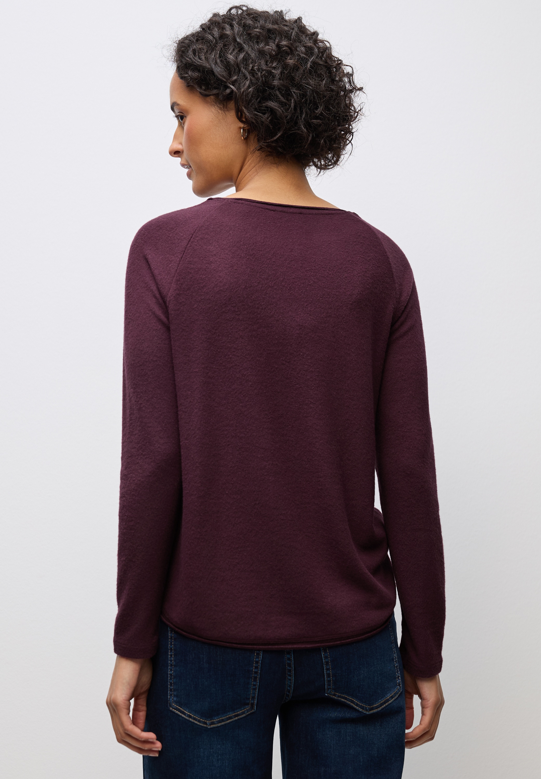 STREET ONE Langarmshirt aus softem Materialmix