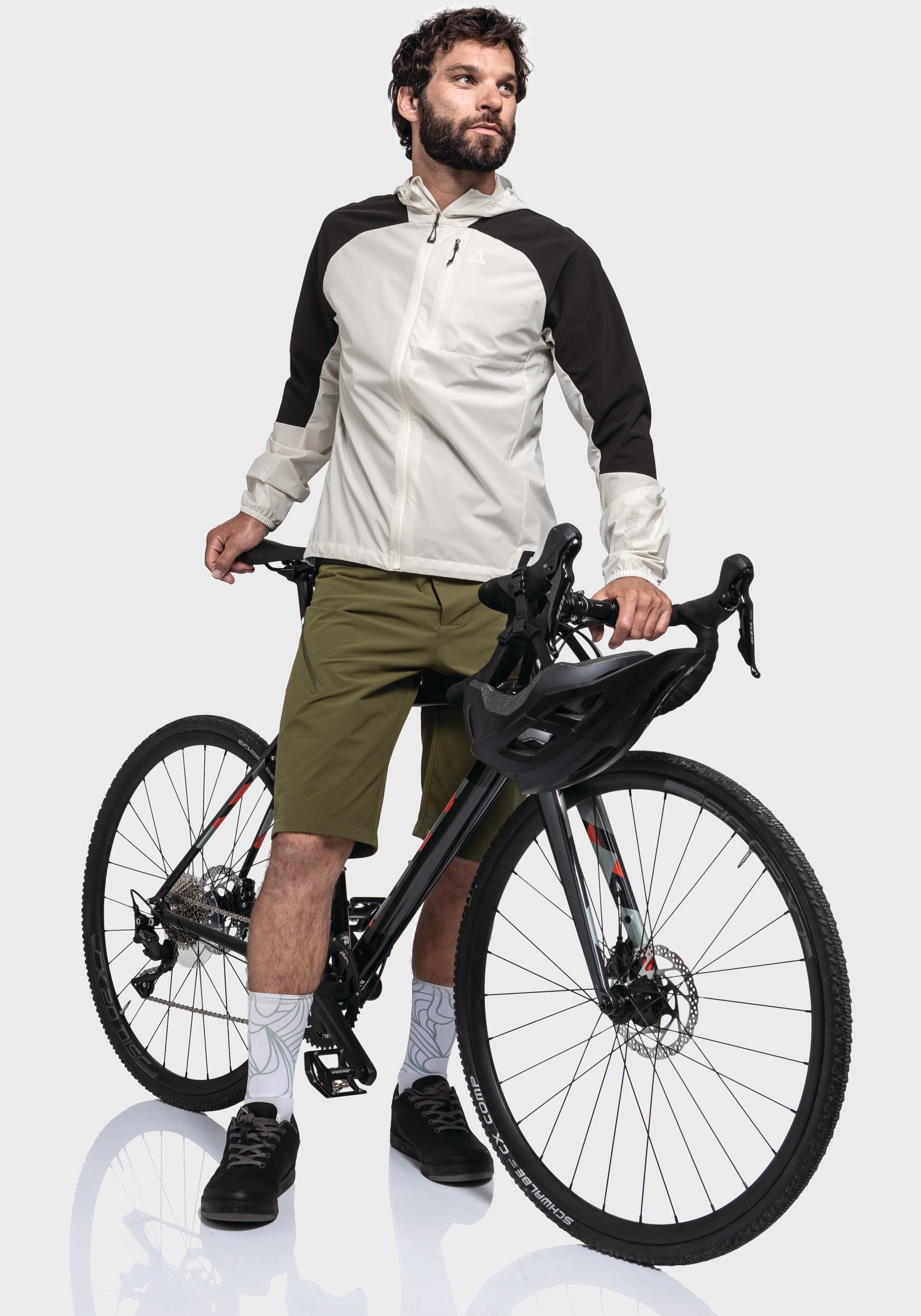 Schöffel Outdoorjacke »Bike Hybrid Jk Style Mamry MNS«, mit Kapuze