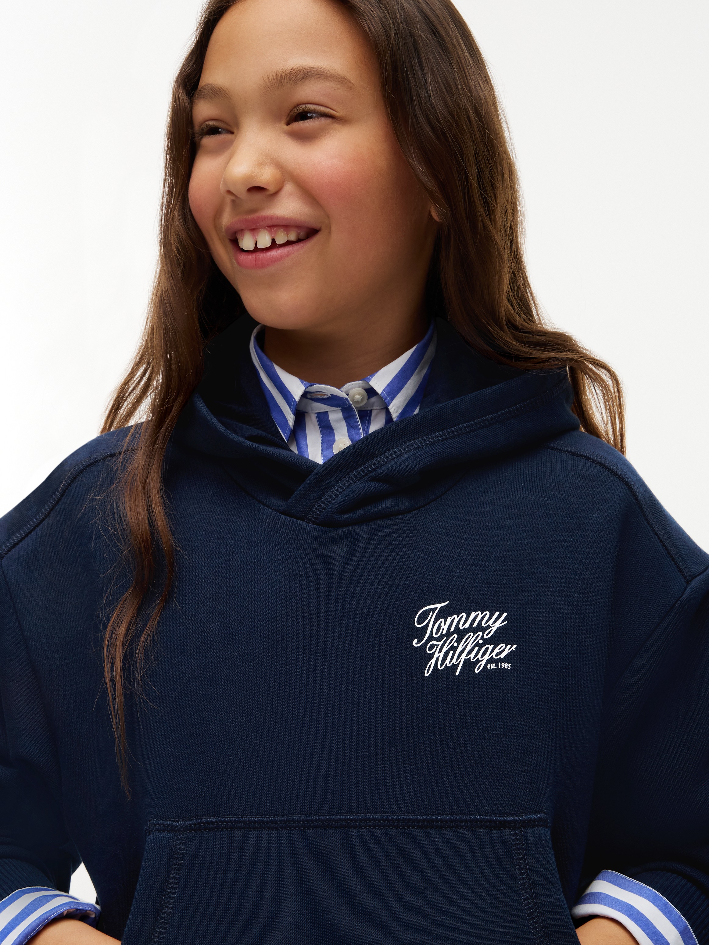 Tommy Hilfiger Kapuzensweatshirt »TOMMY SCRIPT HOODIE«, Regular Fit, Baumwoll-Mix, Kinder bis 16 Jahre
