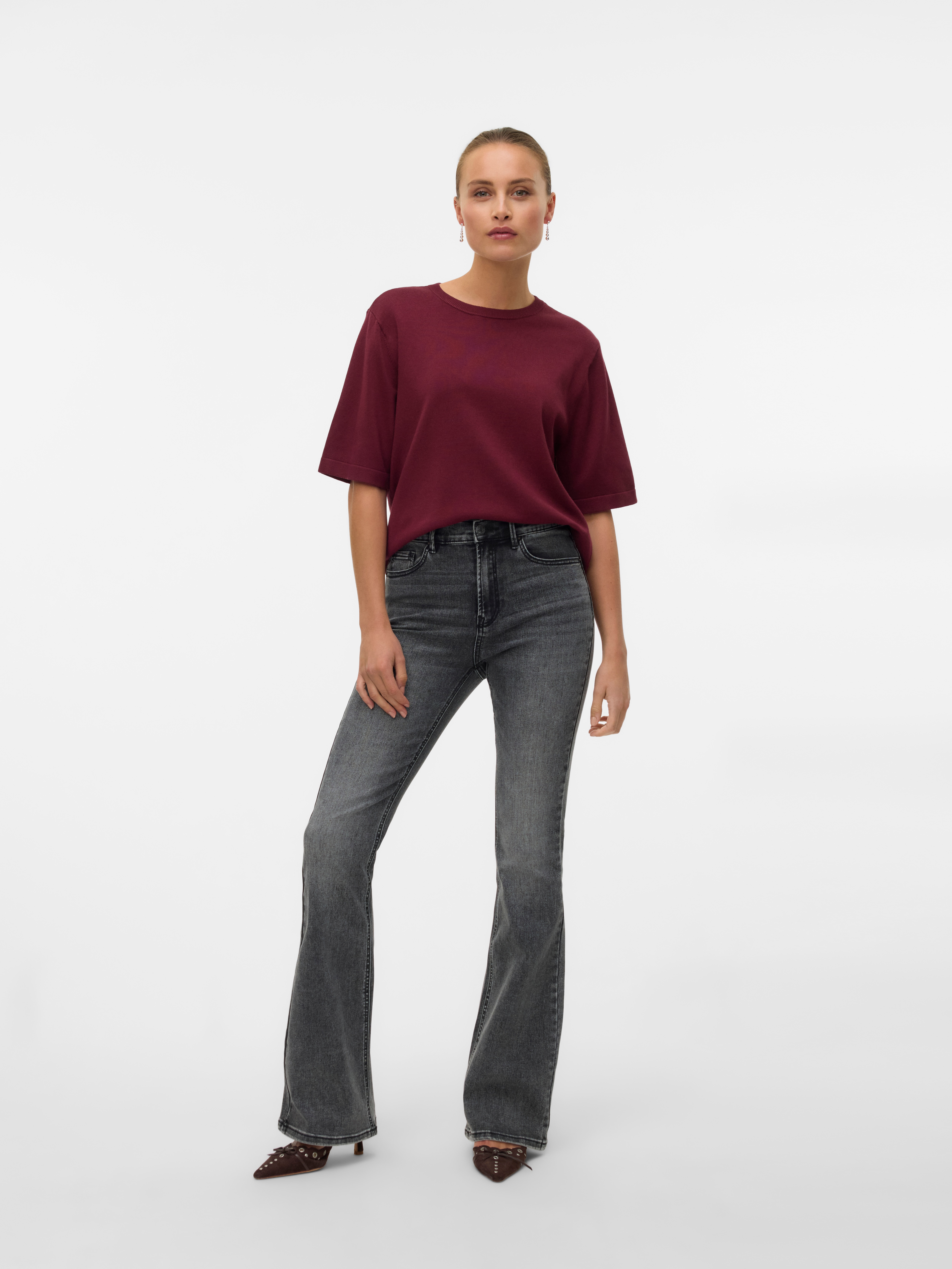 Thumbnail - Vero Moda Kurzarmpullover "VMSILJE 2/4 O-NCK OVERSIZE PULL GA NOOS"