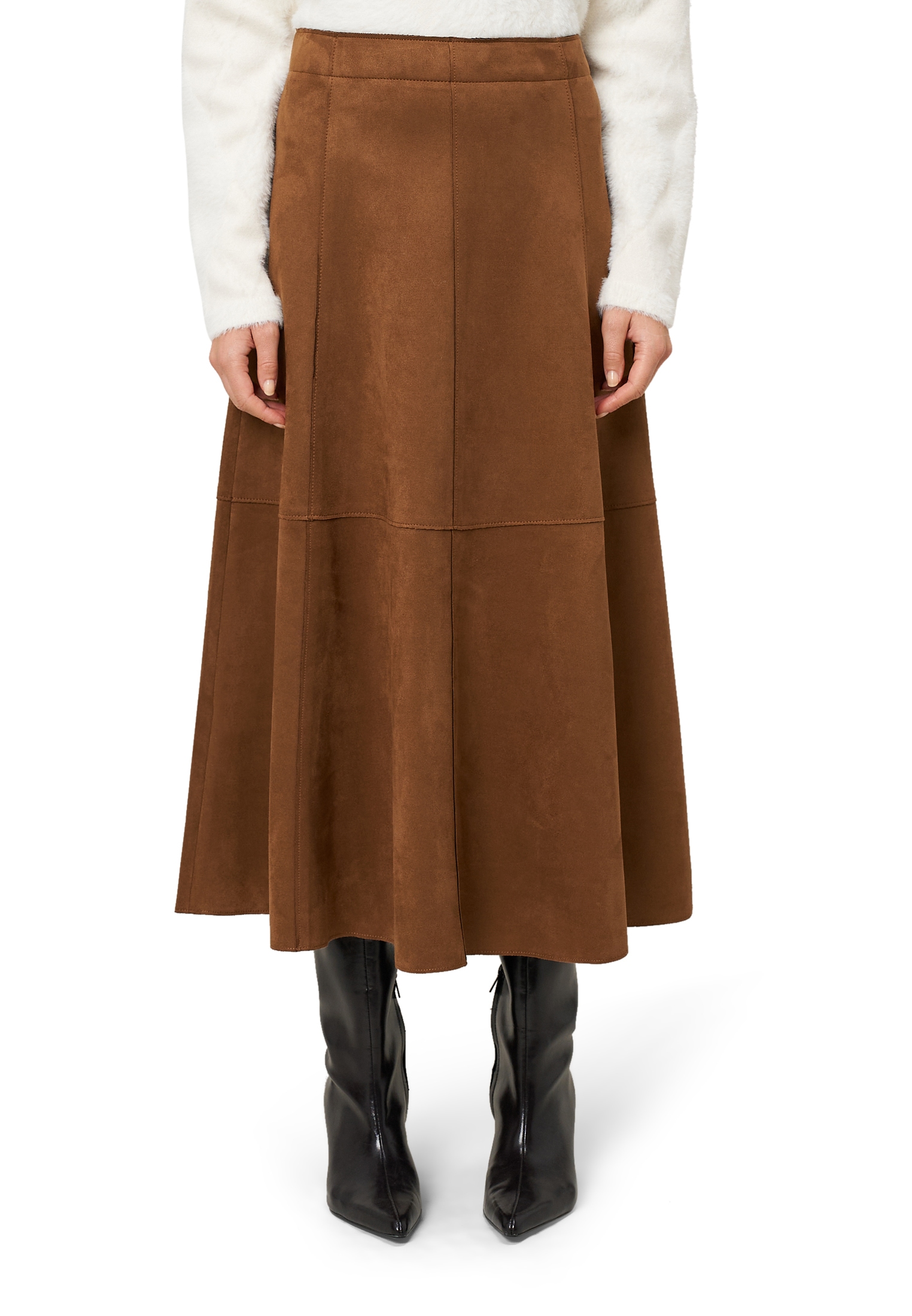 Zero Minirock »Damen in Velourlederoptik« Plain/ohne Details