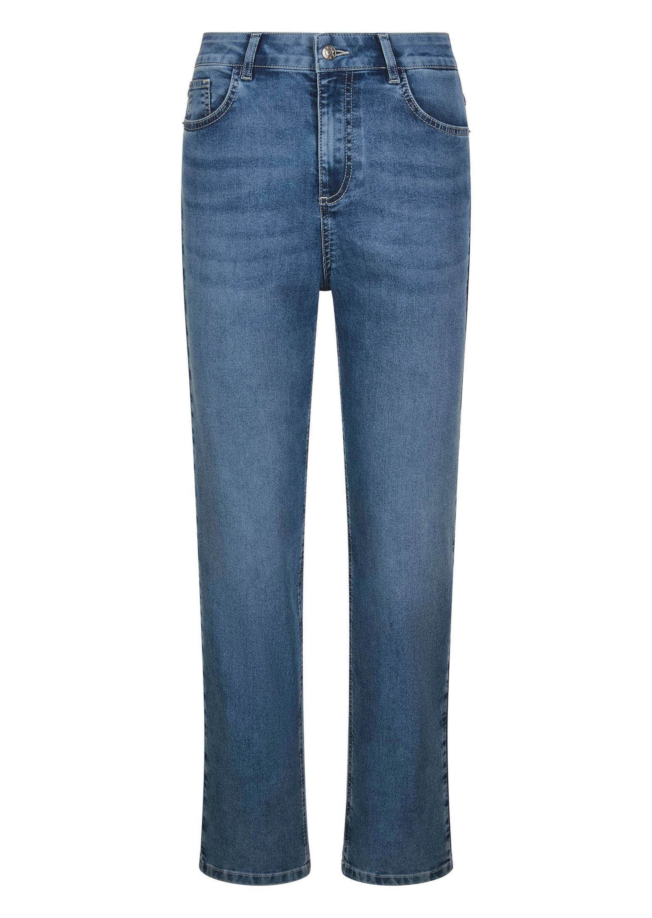 GOLDNER Stretch-Jeans "Kurzgröße Gerade Hose CARLA in Hellblau" günstig online kaufen