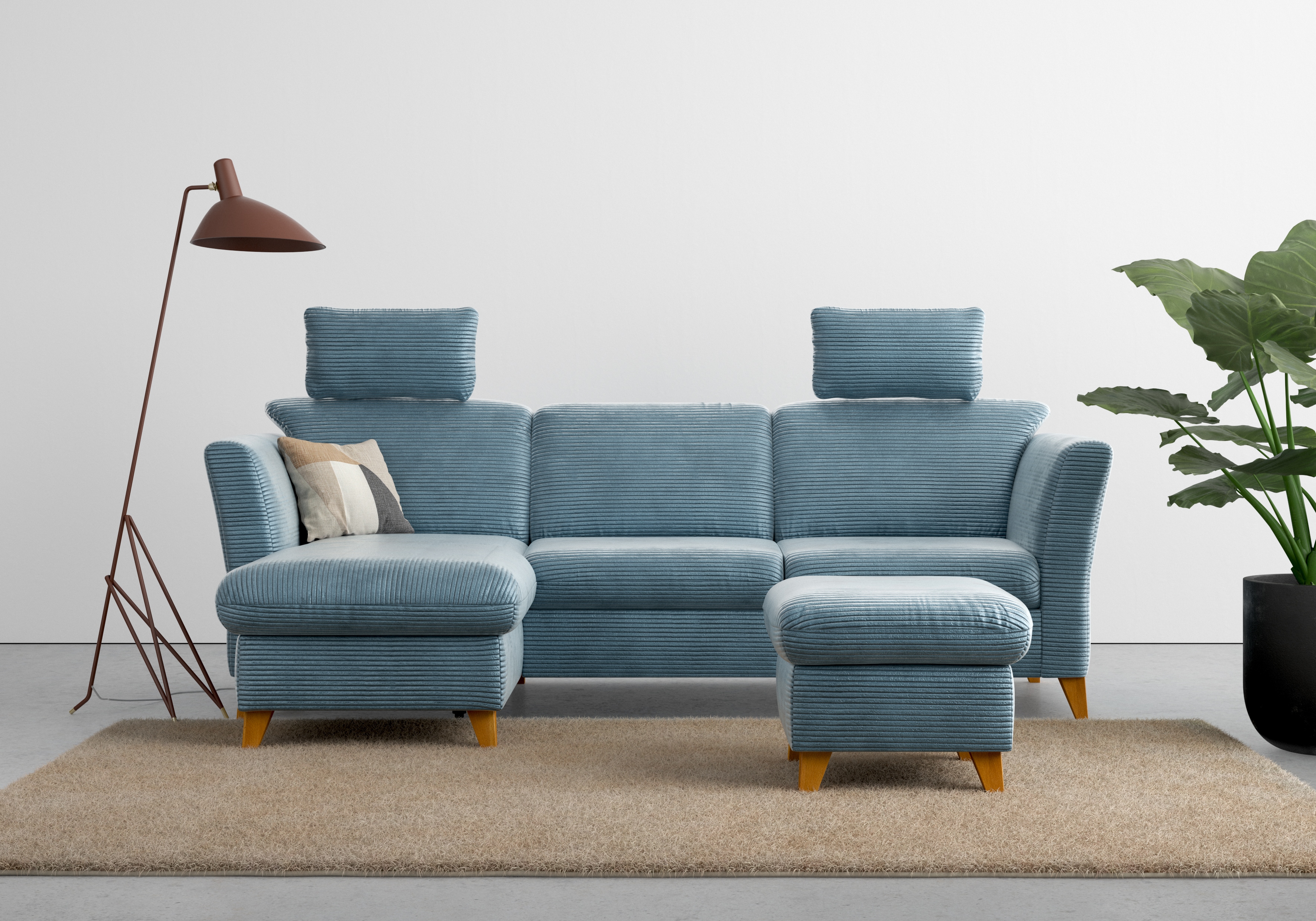 Home affaire Ecksofa "Trelleborg L-Form" optional Schlaffunktion und Bettkasten, inkl. Federkern-Polsterung