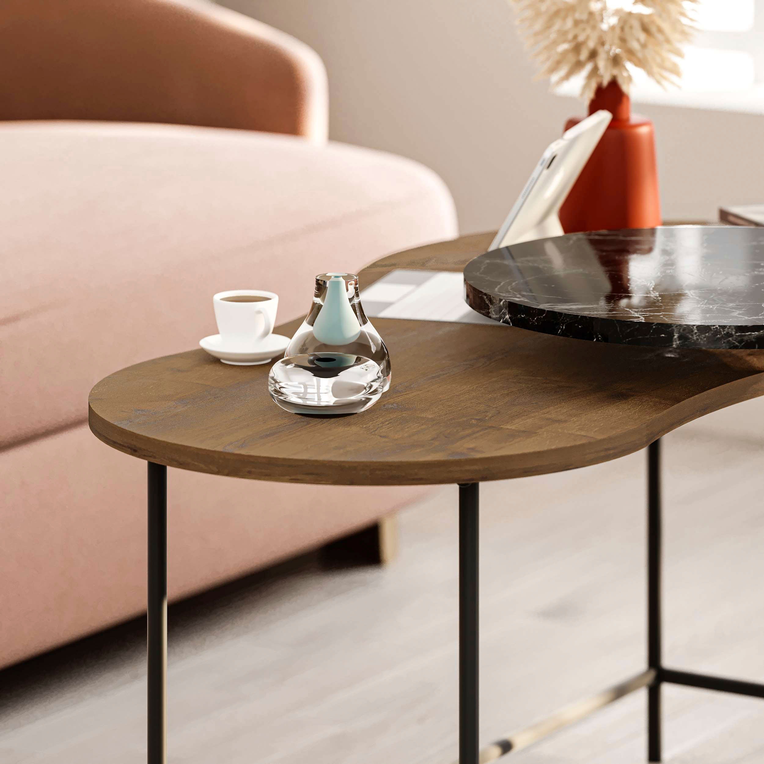 Thumbnail - Decortie Couchtisch "CUDDLE COUCHTISCH" Packung, 1 Stk. tlg. Leichte Montage, Lagerung, Platzsparend