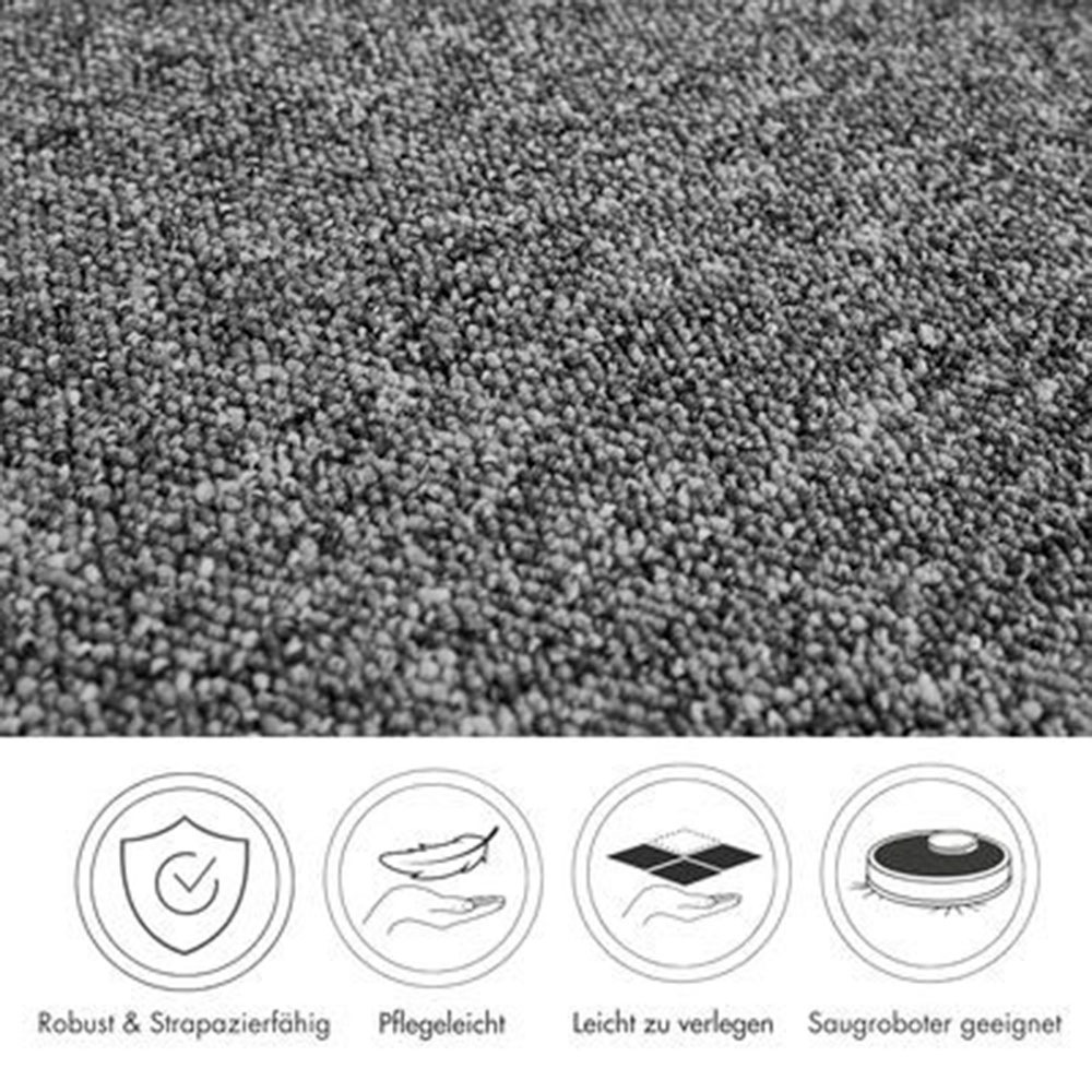 Thumbnail - Andiamo Teppichboden "Carlos, Feinschlinge, Made in Netherlands" rechteckig 6,5 mm Höhe melierte Optik, Breite 400 cm od...