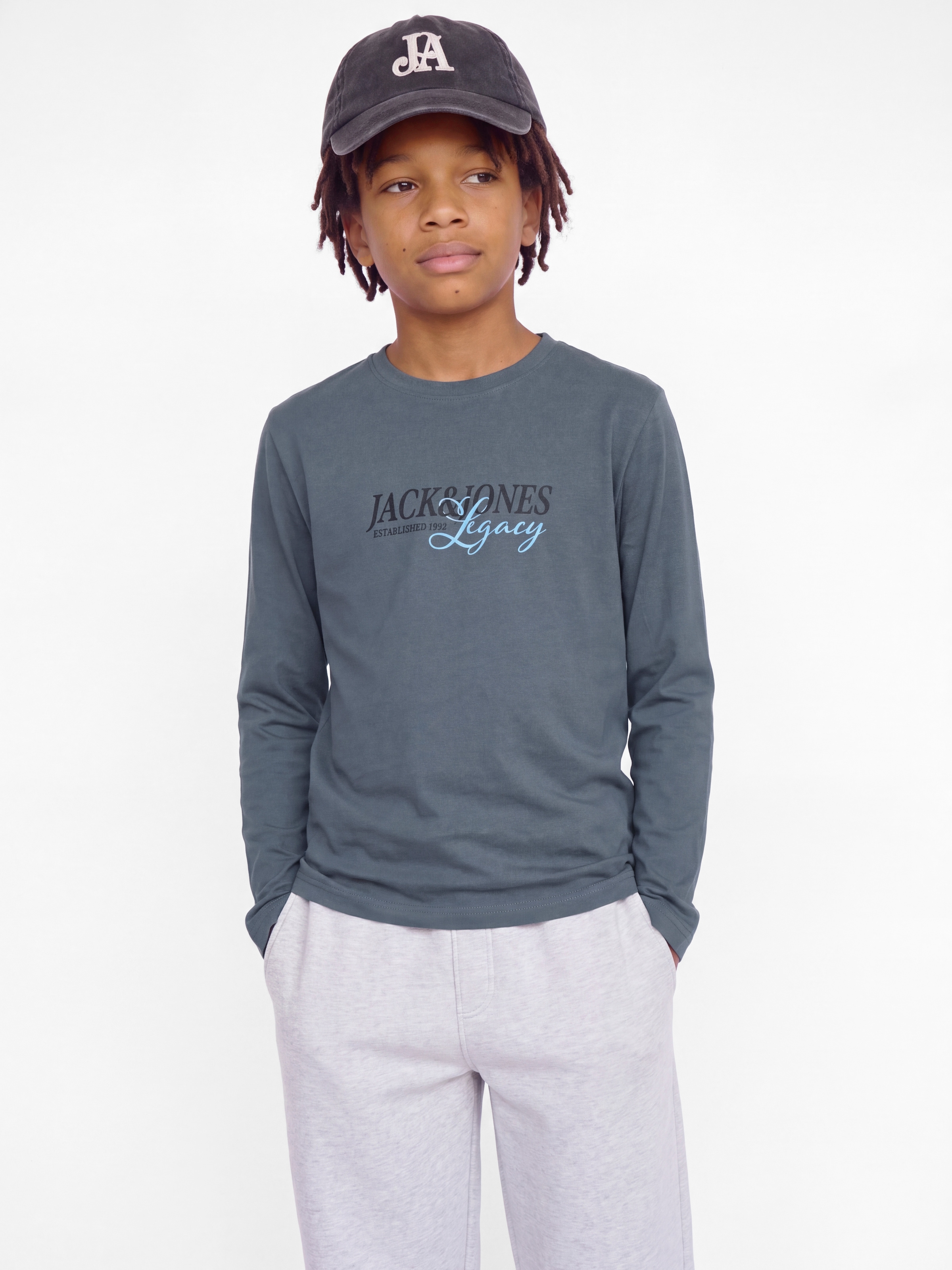Jack & Jones Junior Langarmshirt »JJJADE TEE LS CREW NECK 2PK MP JNR« Packung, 2 Baumwolle, regular fit